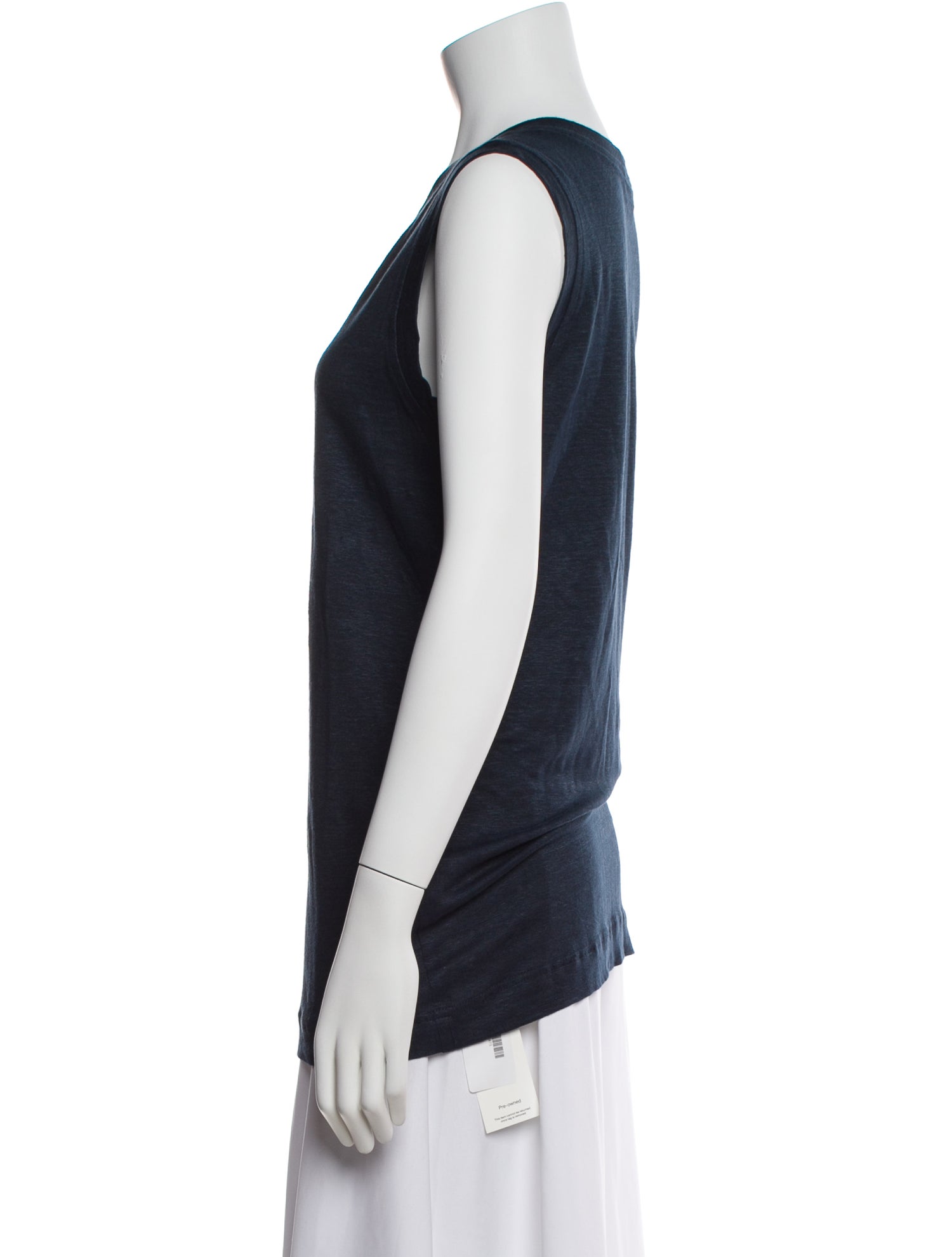 100% Capri Linen Crew Neck Top