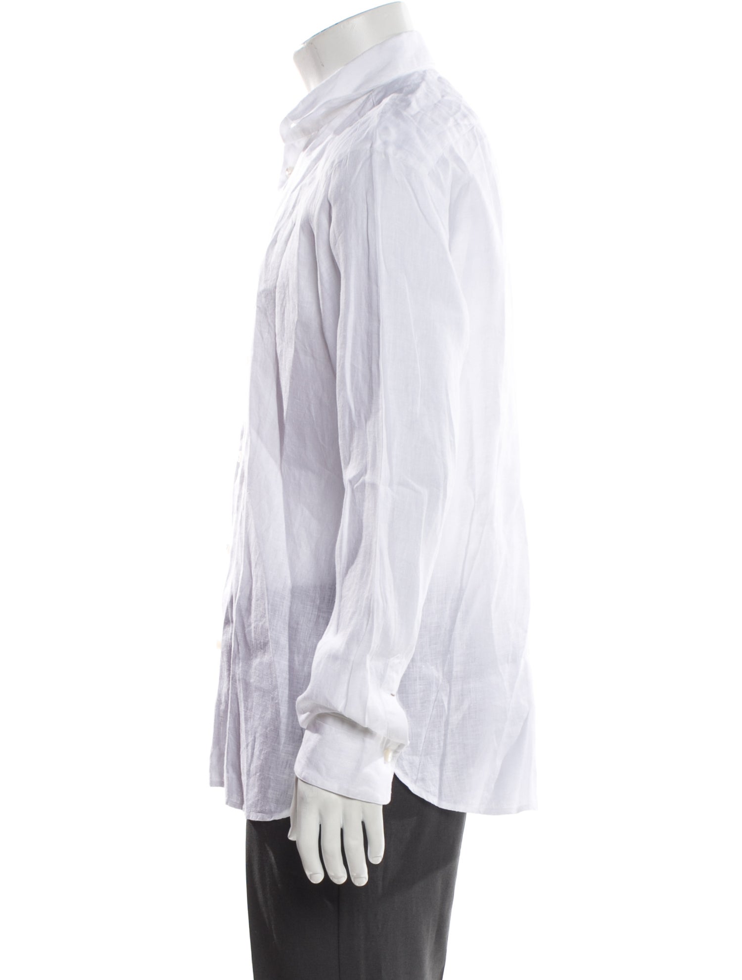 100% Capri Linen Striped Dress Shirt