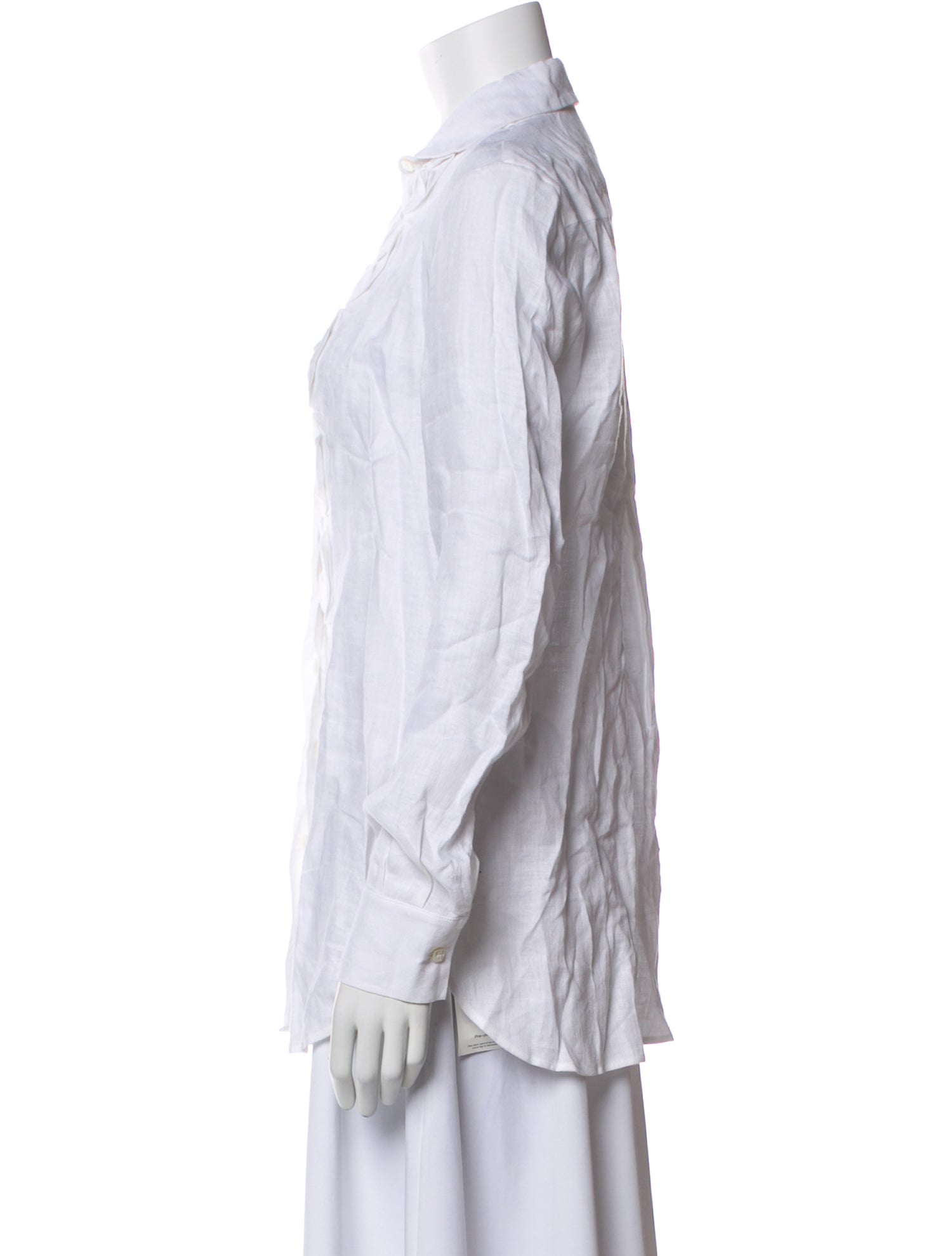 100% Capri Linen Long Sleeve Blouse