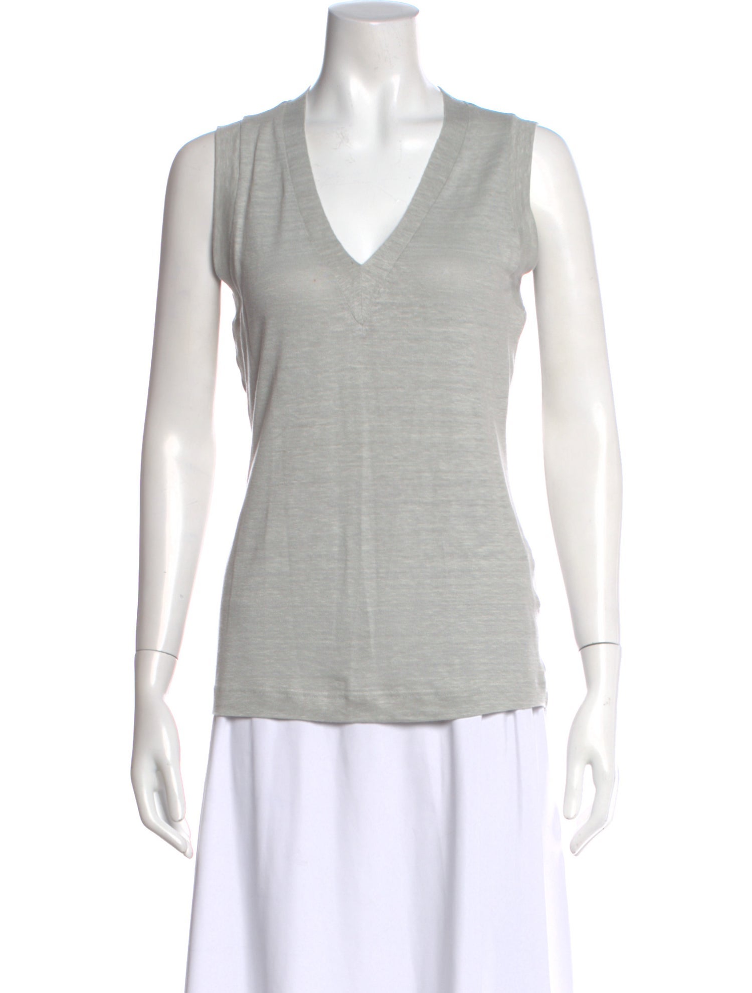100% Capri Linen V-Neck Top