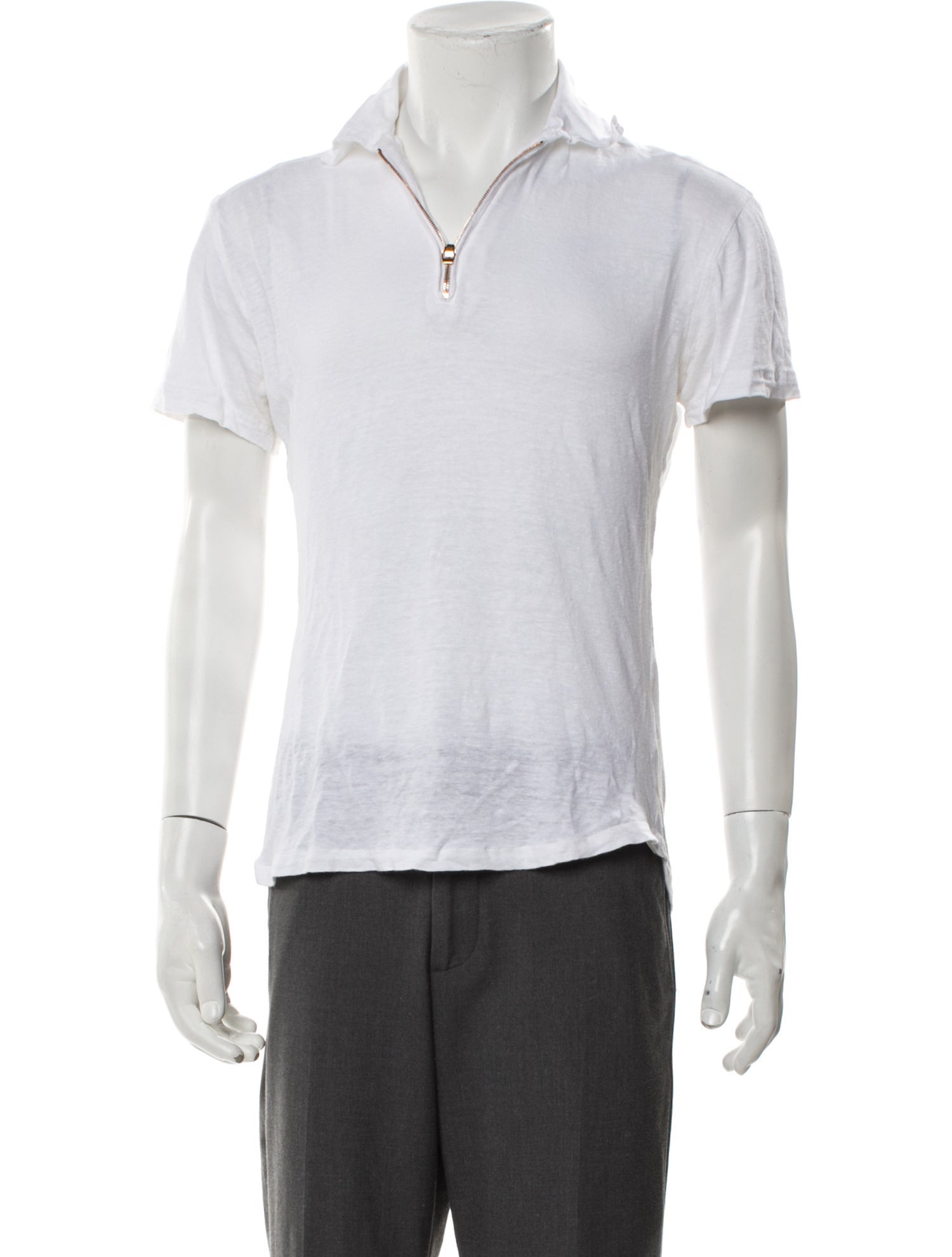 100% Capri Linen Collar Polo Shirt