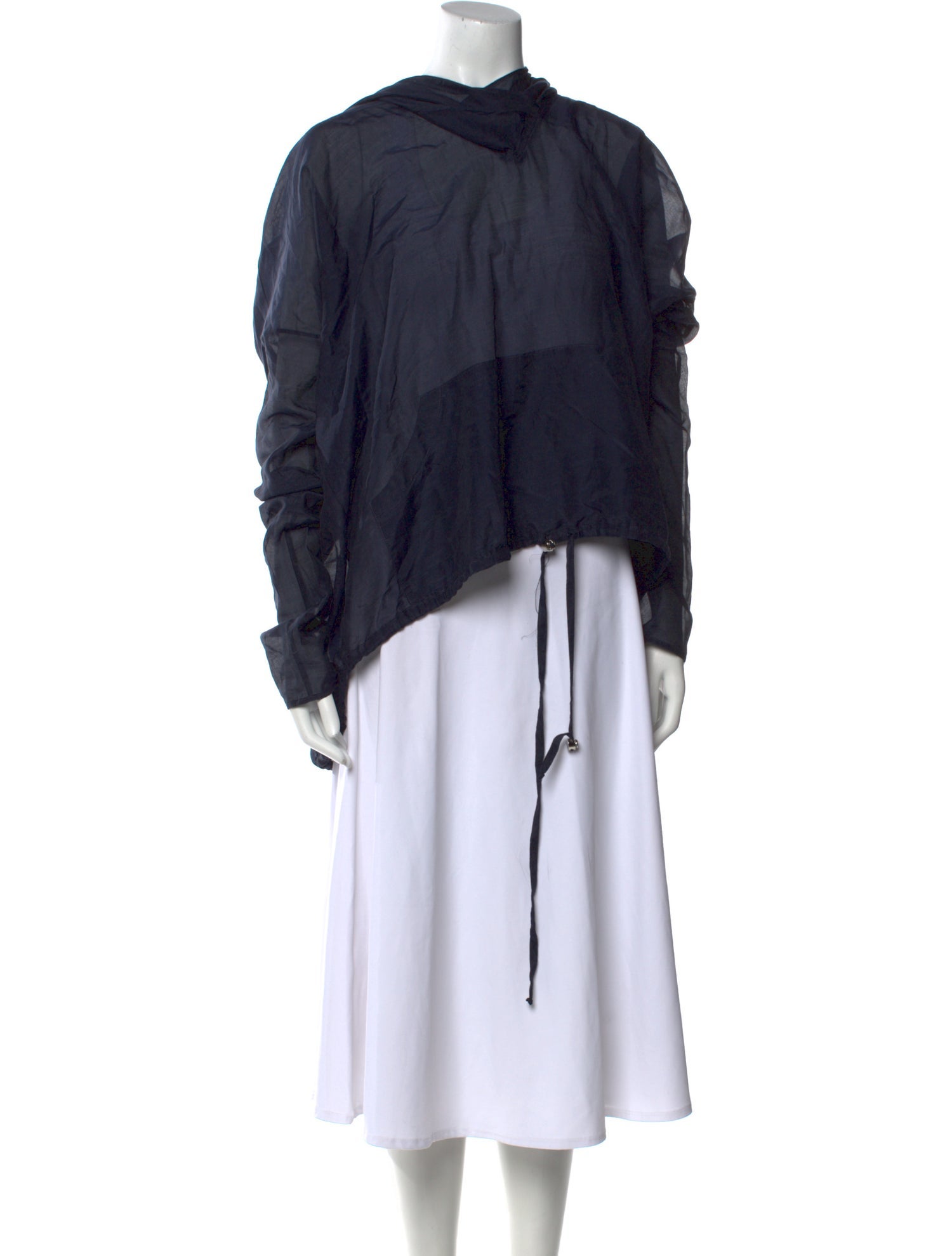 ESÅNT Silk Mock Neck Blouse