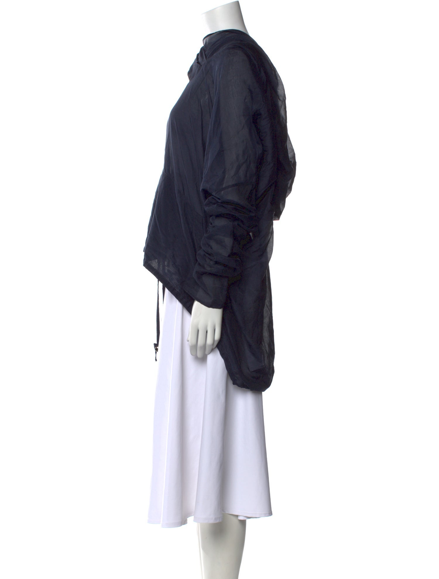 ESÅNT Silk Mock Neck Blouse