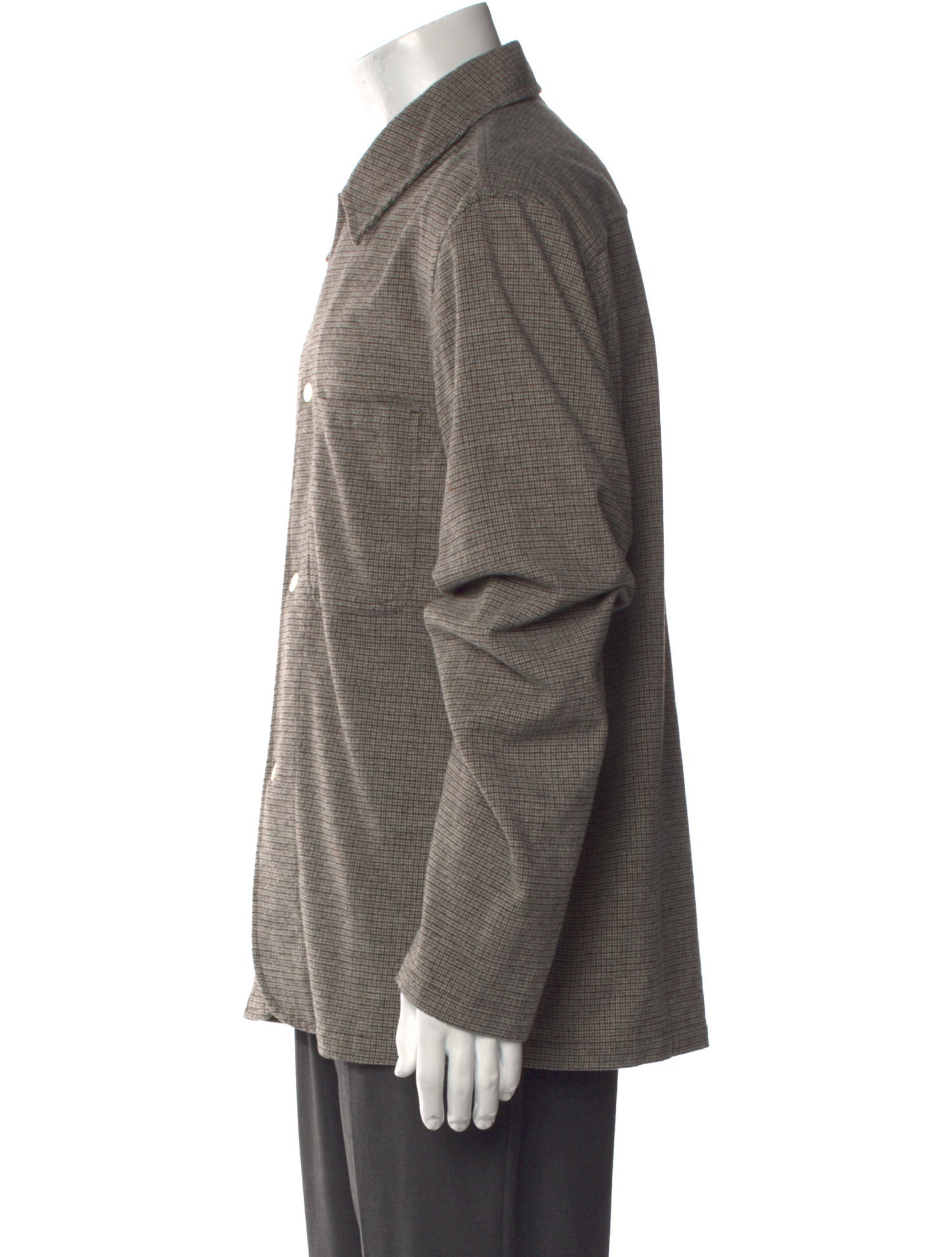 ANOTHER ASPECT Plaid Print Long Sleeve Shirt