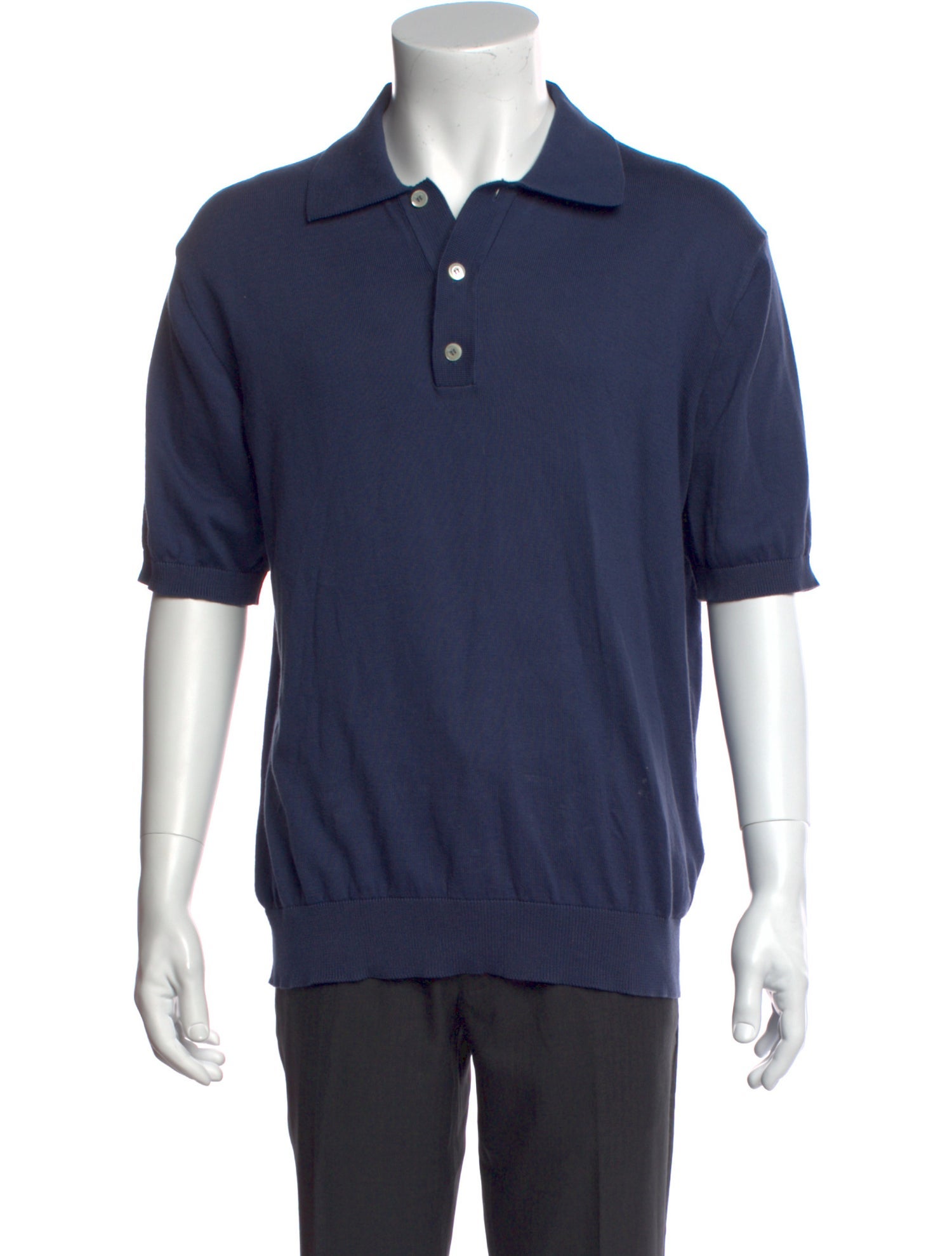ANOTHER ASPECT Crew Neck Short Sleeve Polo Shirt