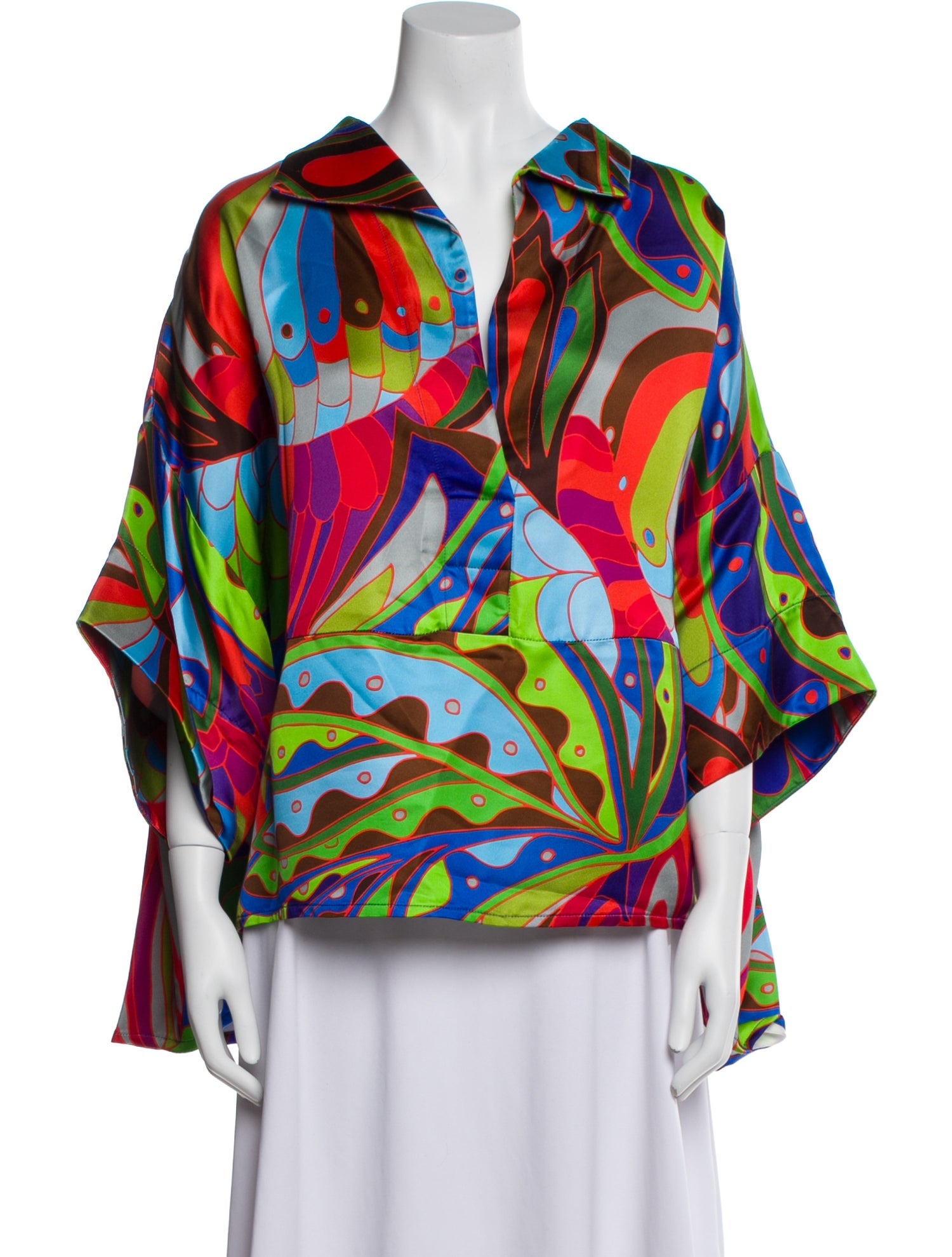 Rianna + Nina Printed V-Neck Blouse