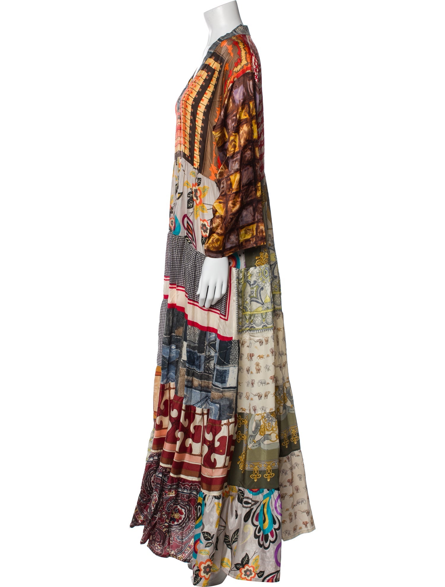 Rianna + Nina Silk Long Dress