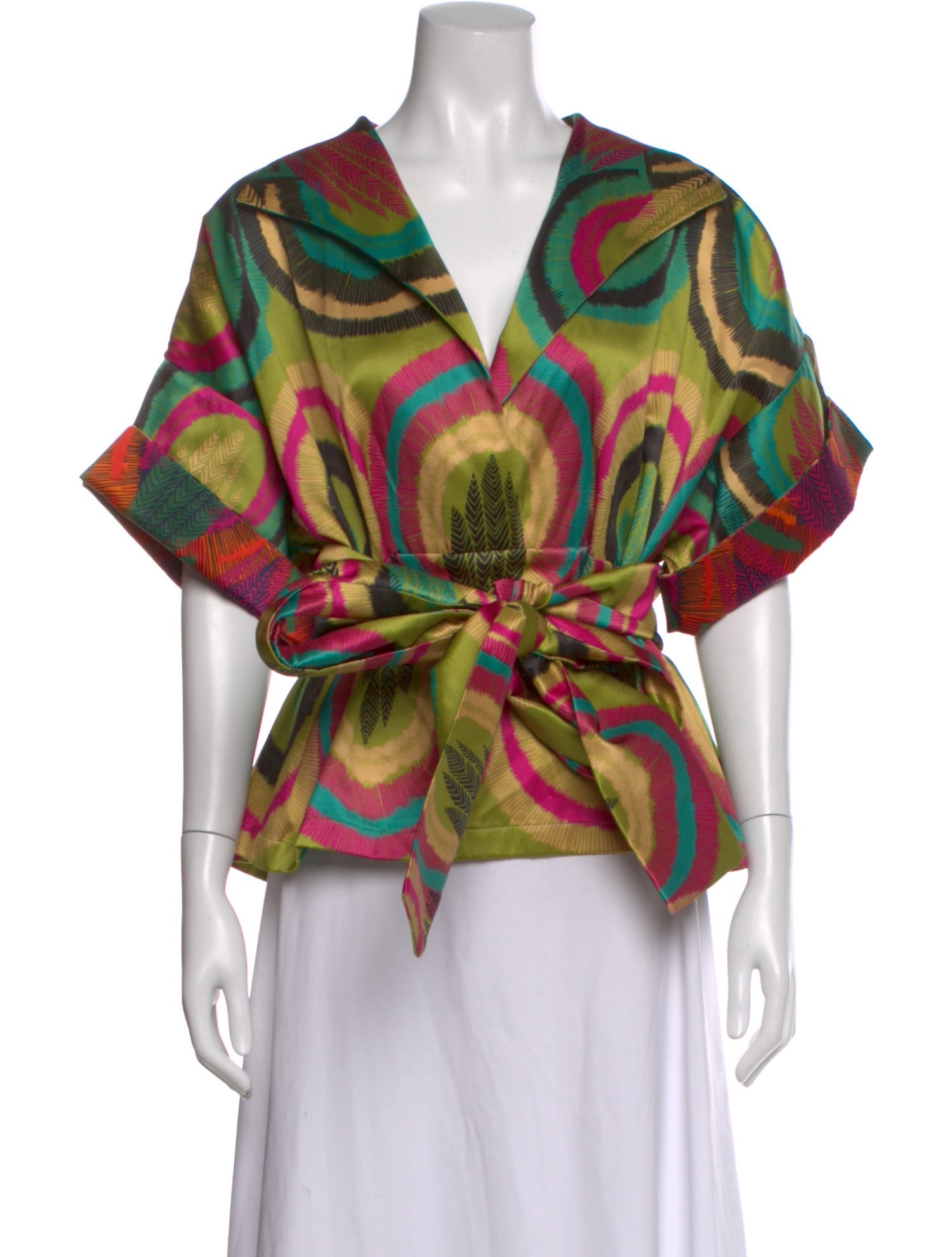 Rianna + Nina Printed V-Neck Top w/ Tags