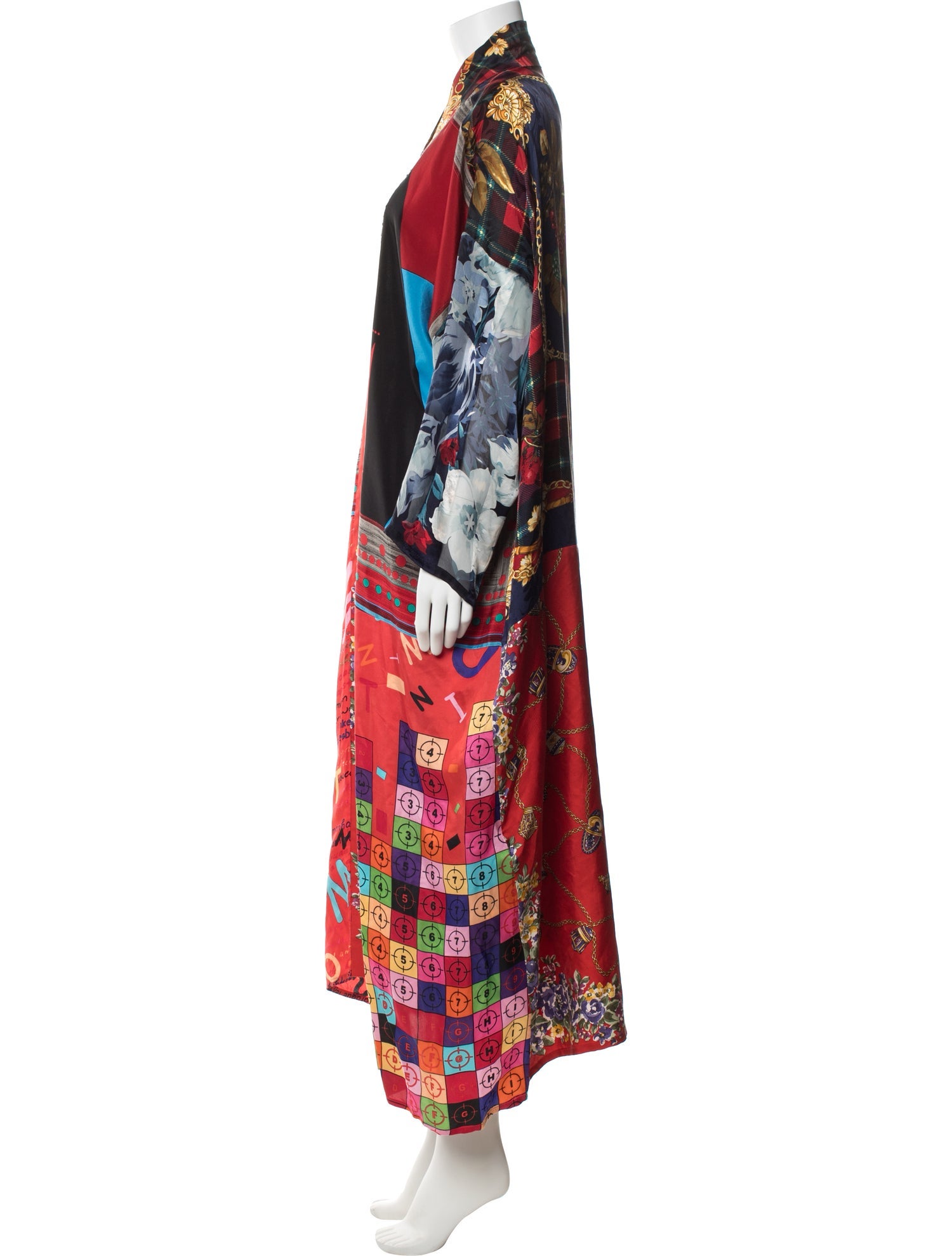 Rianna + Nina Silk Graphic Print Robe