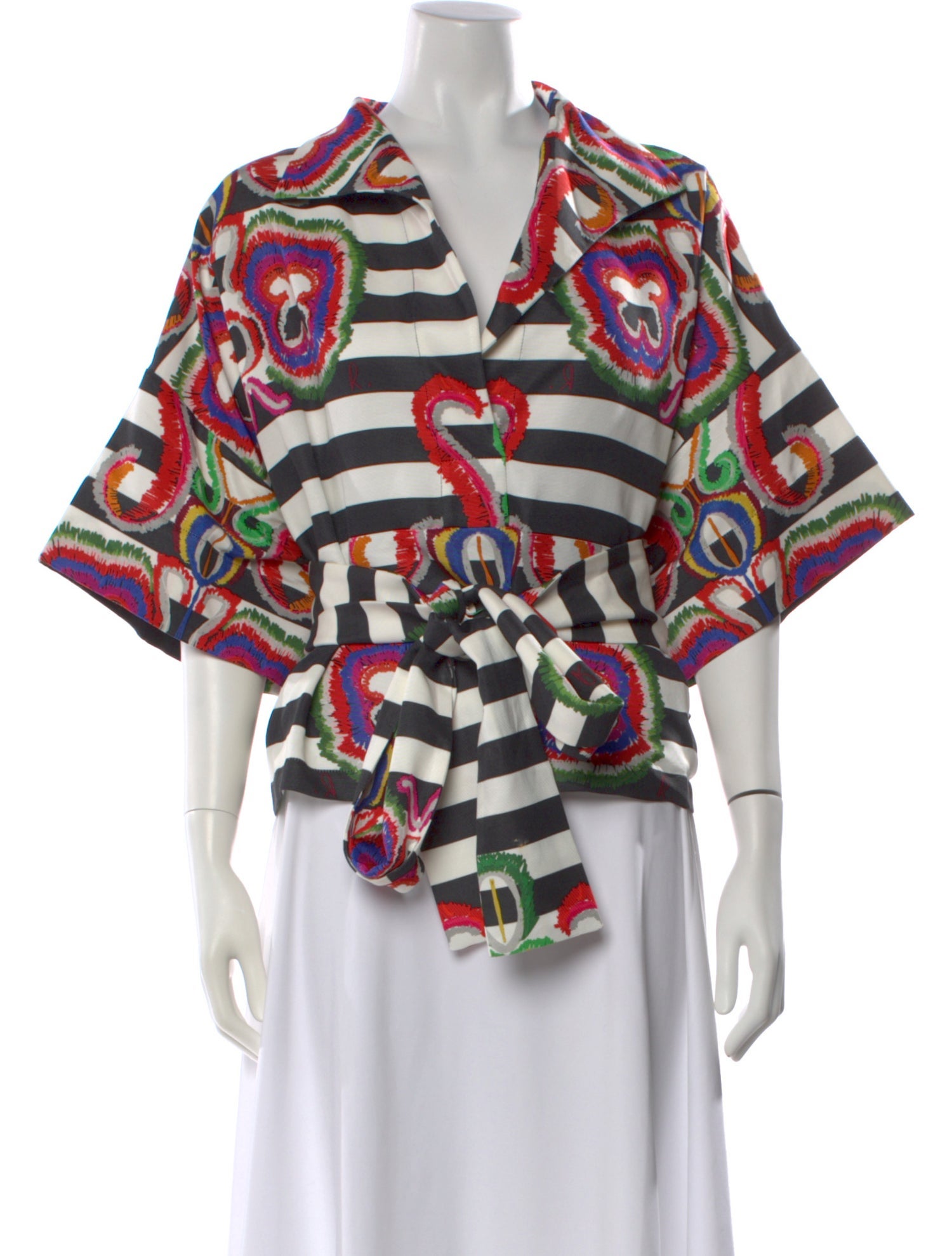 Rianna + Nina Printed V-Neck Blouse