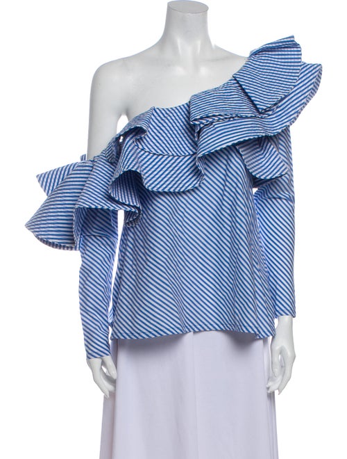 Johanna Ortiz Anastasia Striped Blouse Blue