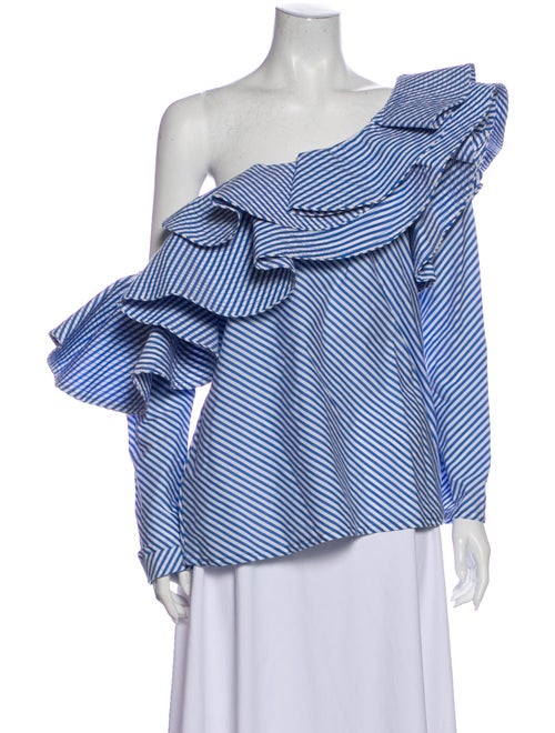 Johanna Ortiz Anastasia Striped Blouse Blue