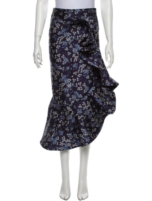 Johanna Ortiz Floral Print Midi Length Skirt