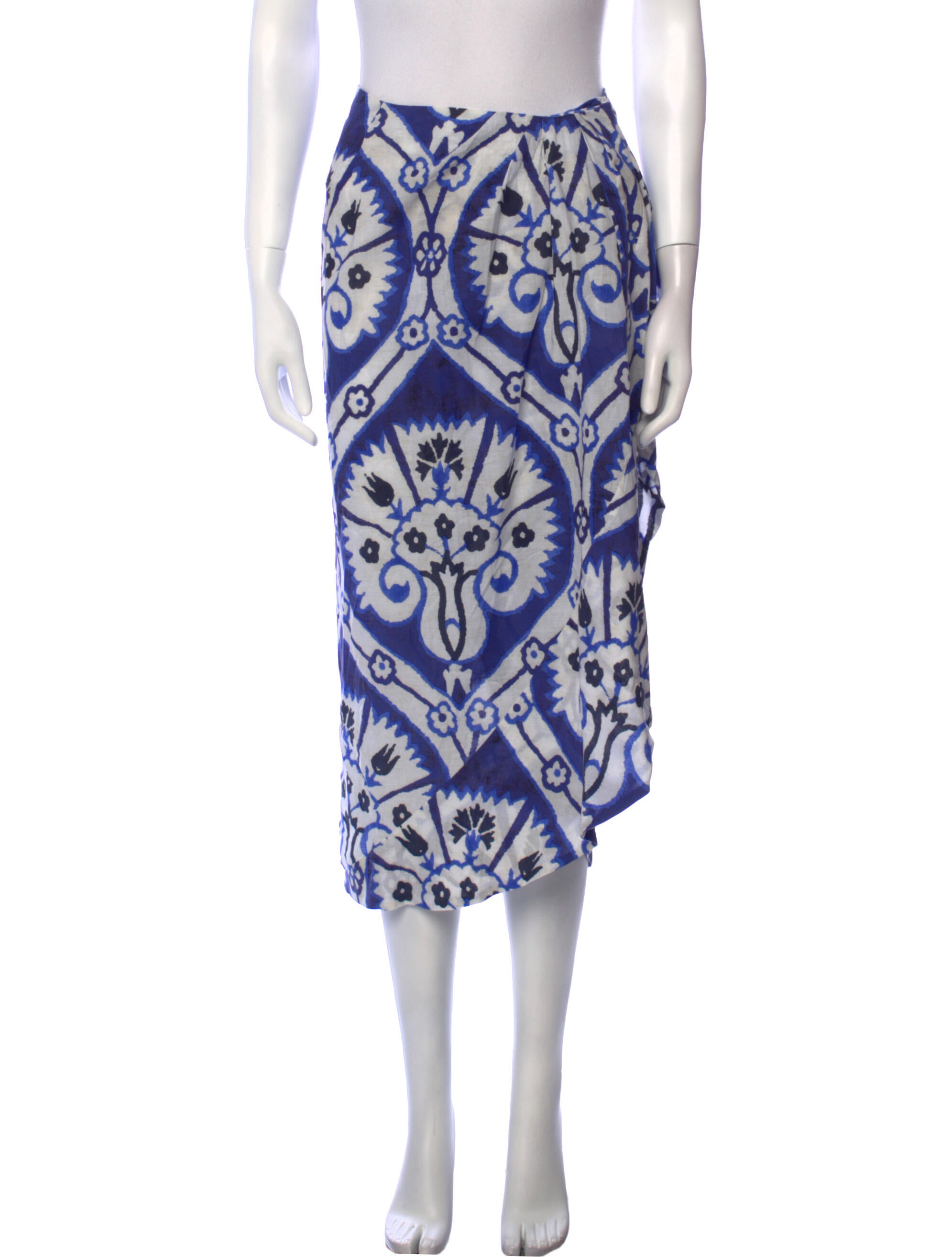 Johanna Ortiz Printed Midi Length Skirt