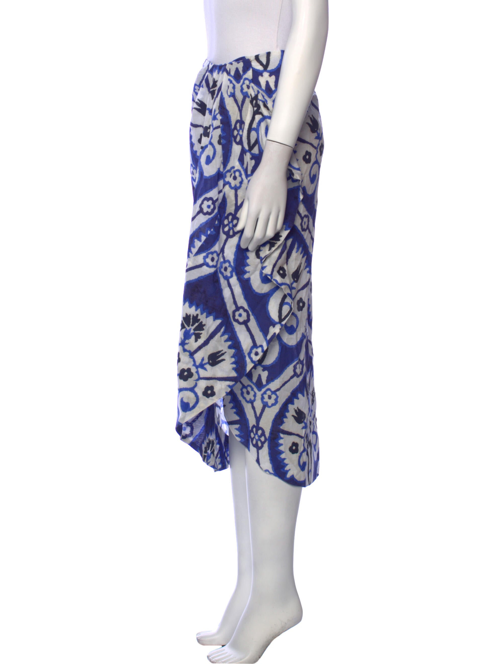 Johanna Ortiz Printed Midi Length Skirt