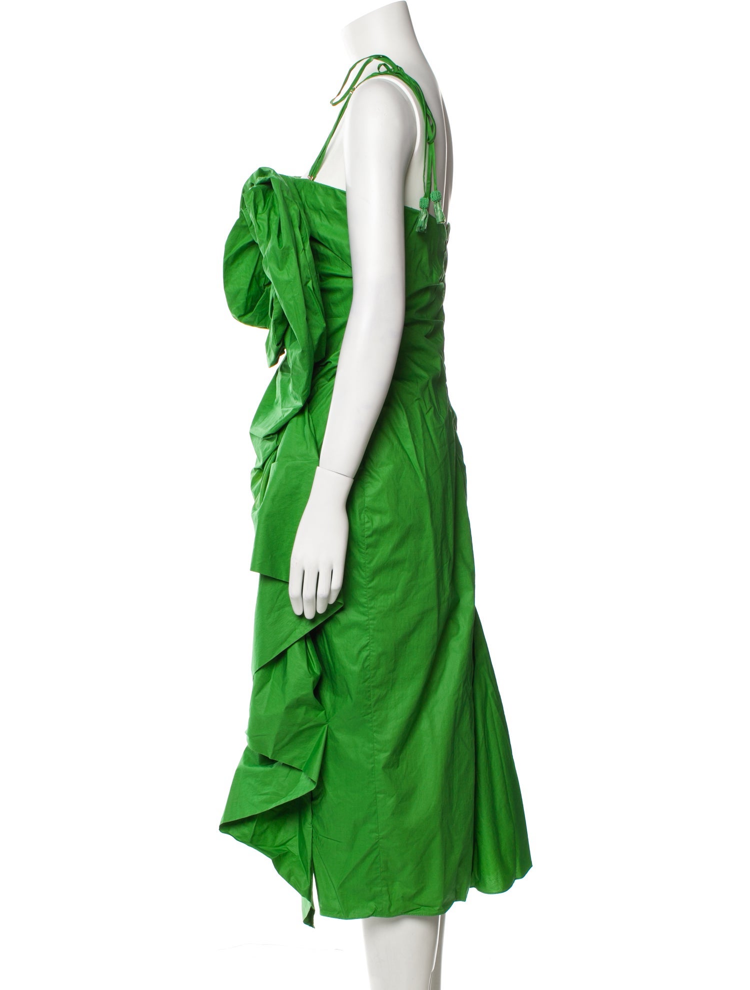 Johanna Ortiz Square Neckline Midi Length Dress