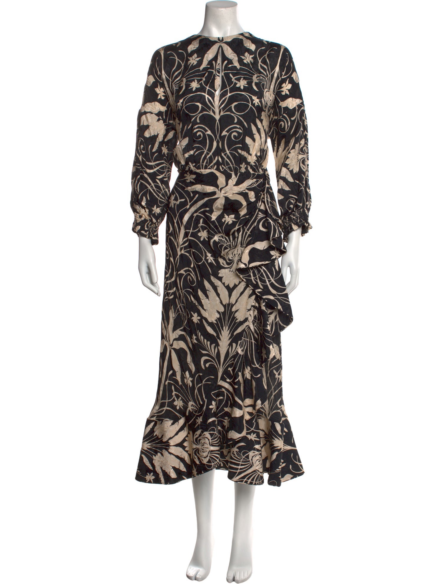 Johanna Ortiz Floral Print Long Dress