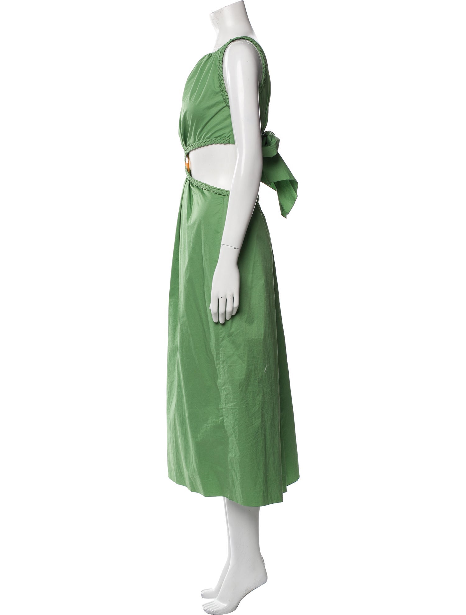 Johanna Ortiz Square Neckline Midi Length Dress