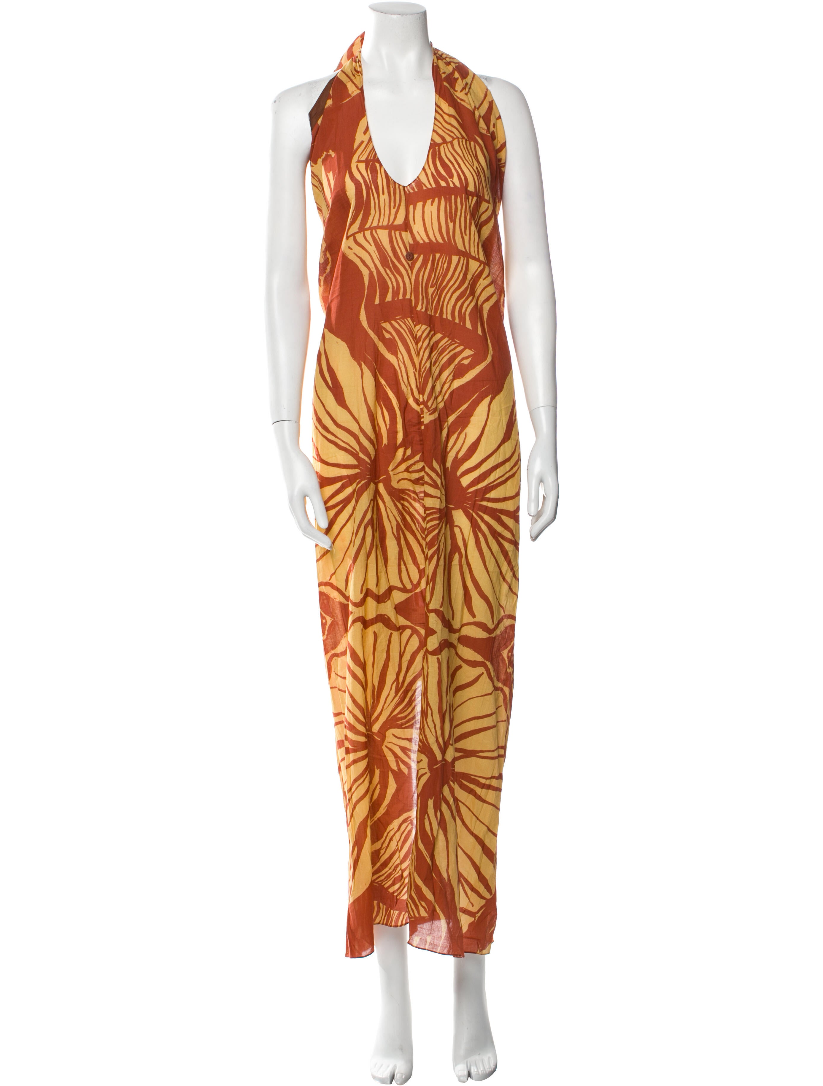 Johanna Ortiz Printed Long Dress