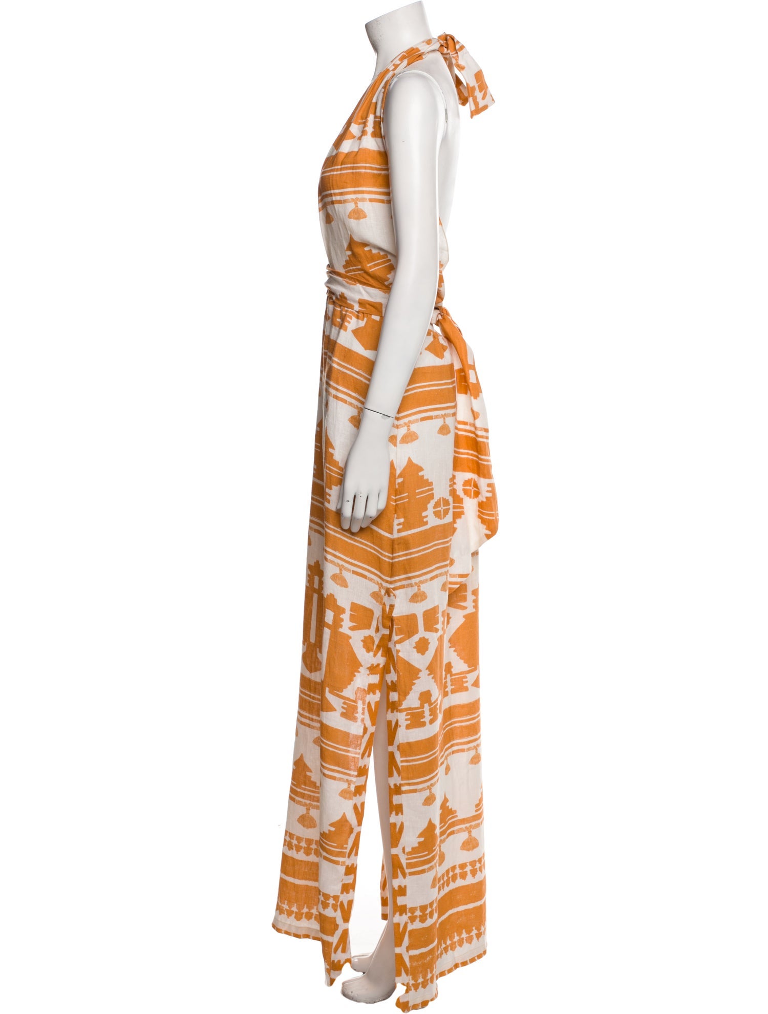 Johanna Ortiz Linen Long Dress