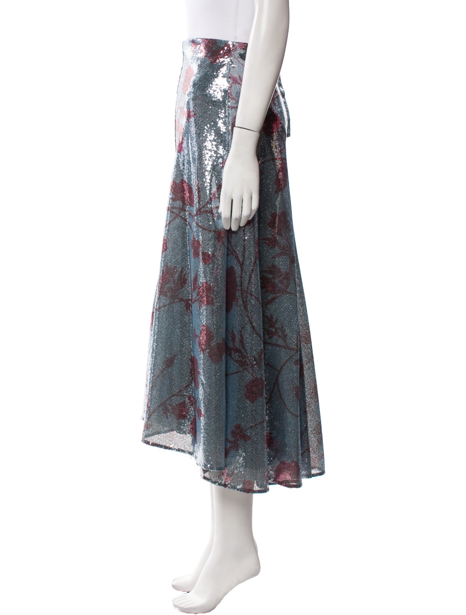 Johanna Ortiz Floral Print Midi Length Skirt