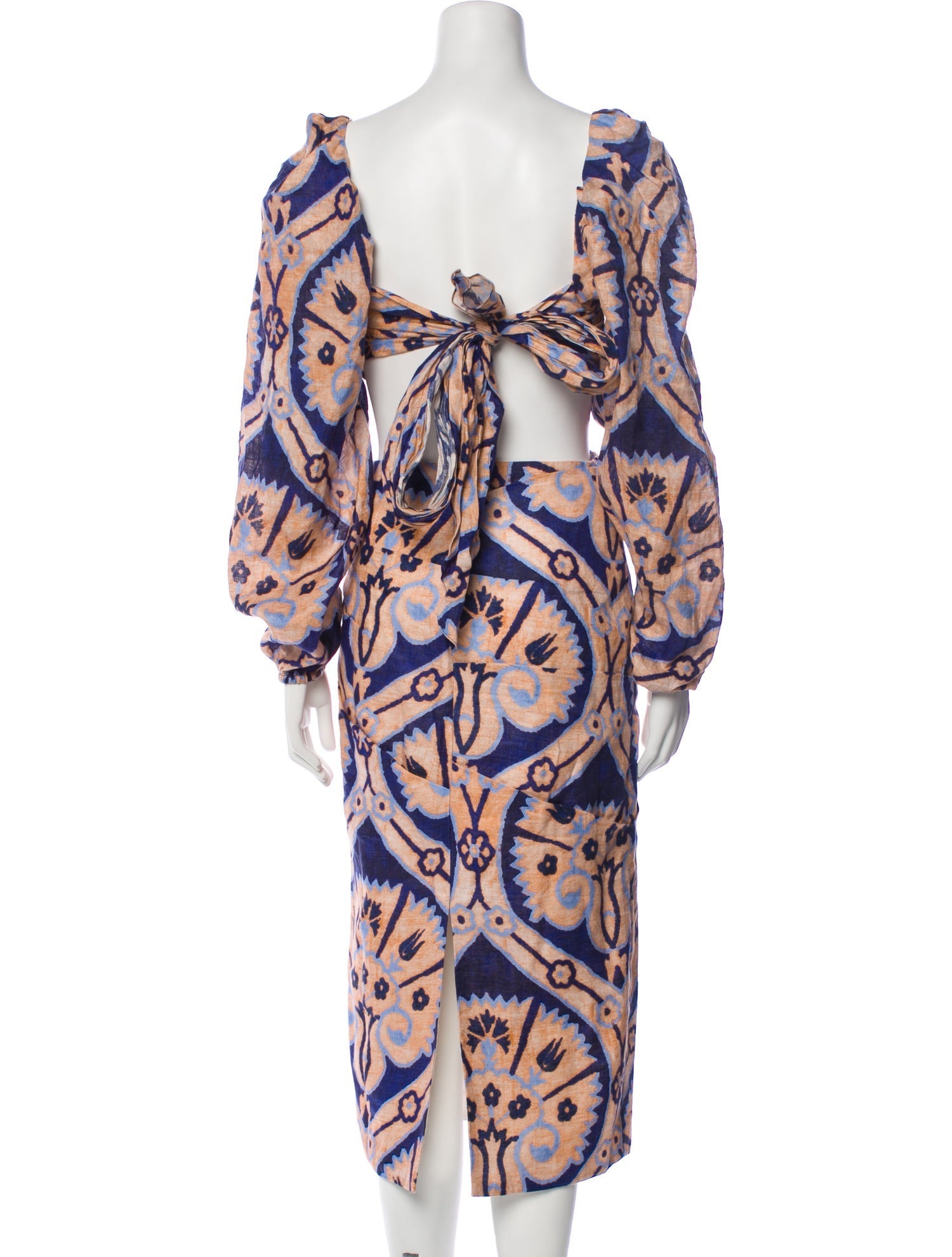 Johanna Ortiz Linen Printed Skirt Set