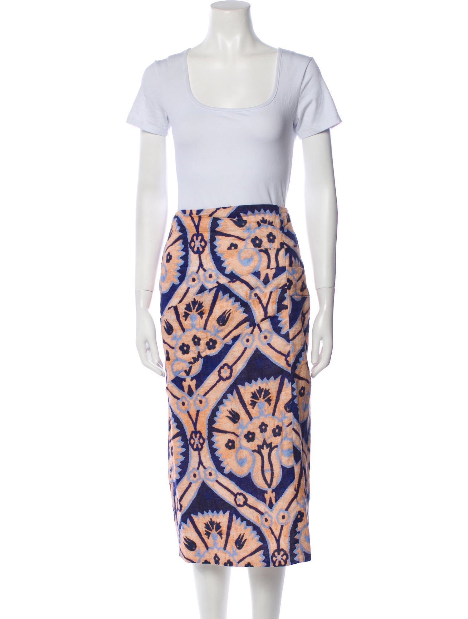Johanna Ortiz Linen Printed Skirt Set
