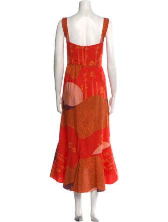 Johanna Ortiz Printed Long Dress