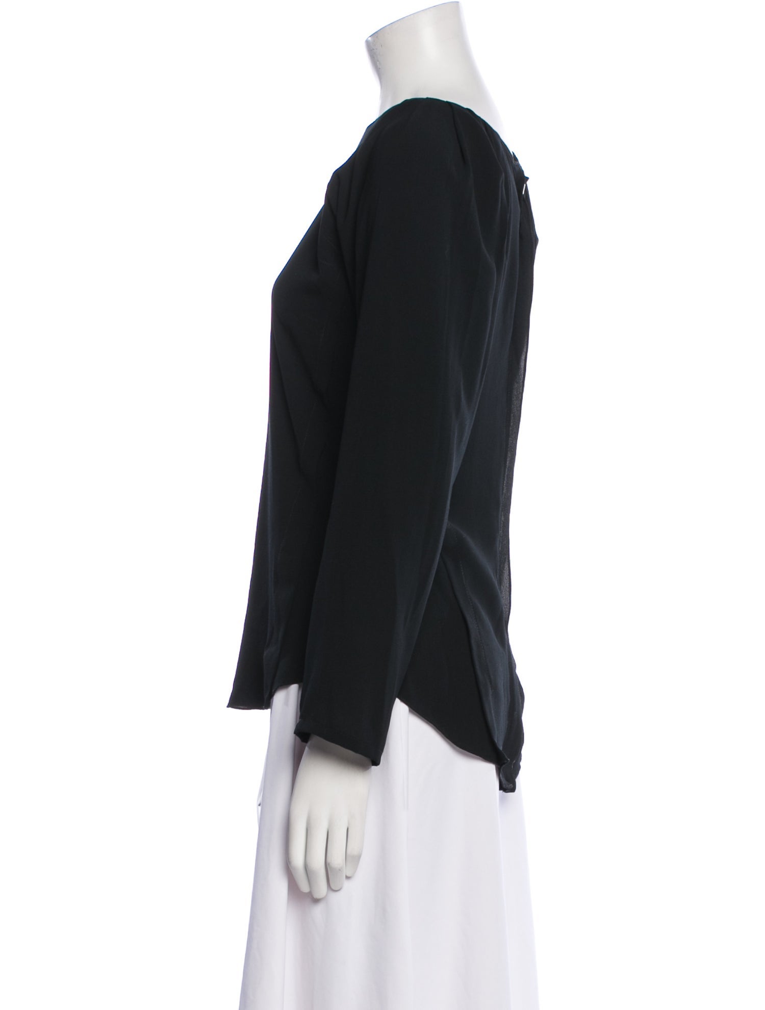 Johanna Ortiz Bateau Neckline Three-Quarter Sleeve Blouse