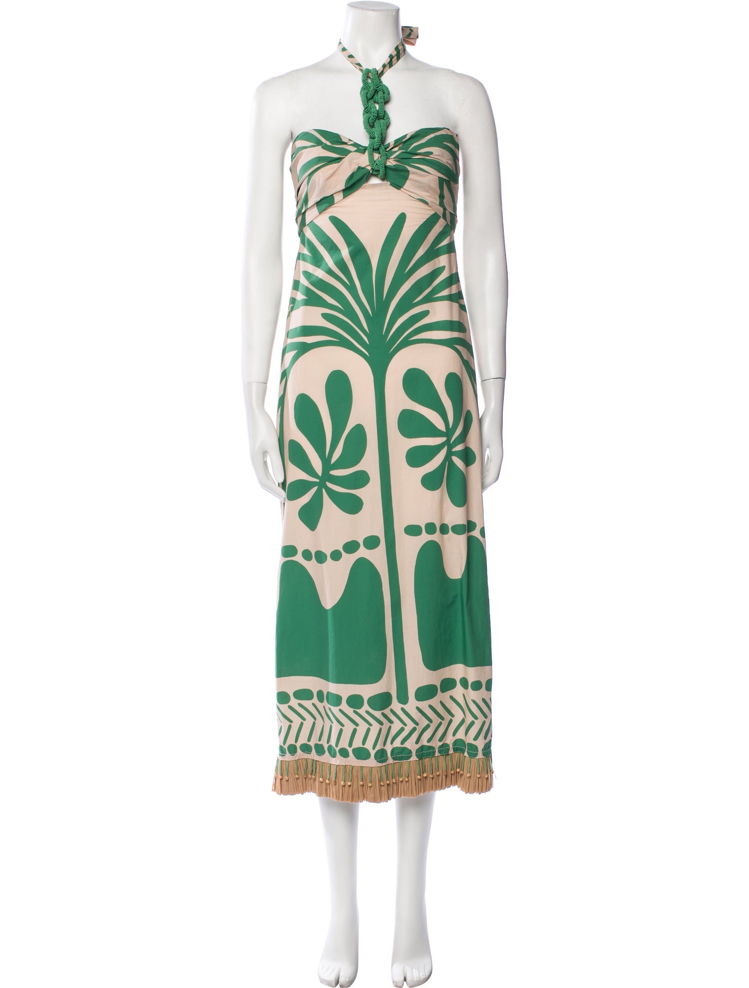 Johanna Ortiz Printed Midi Length Dress w/ Tags