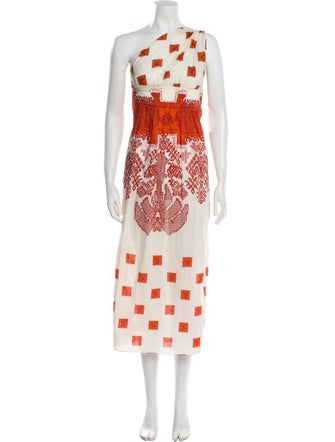 Johanna Ortiz Printed Knee-Length Dress