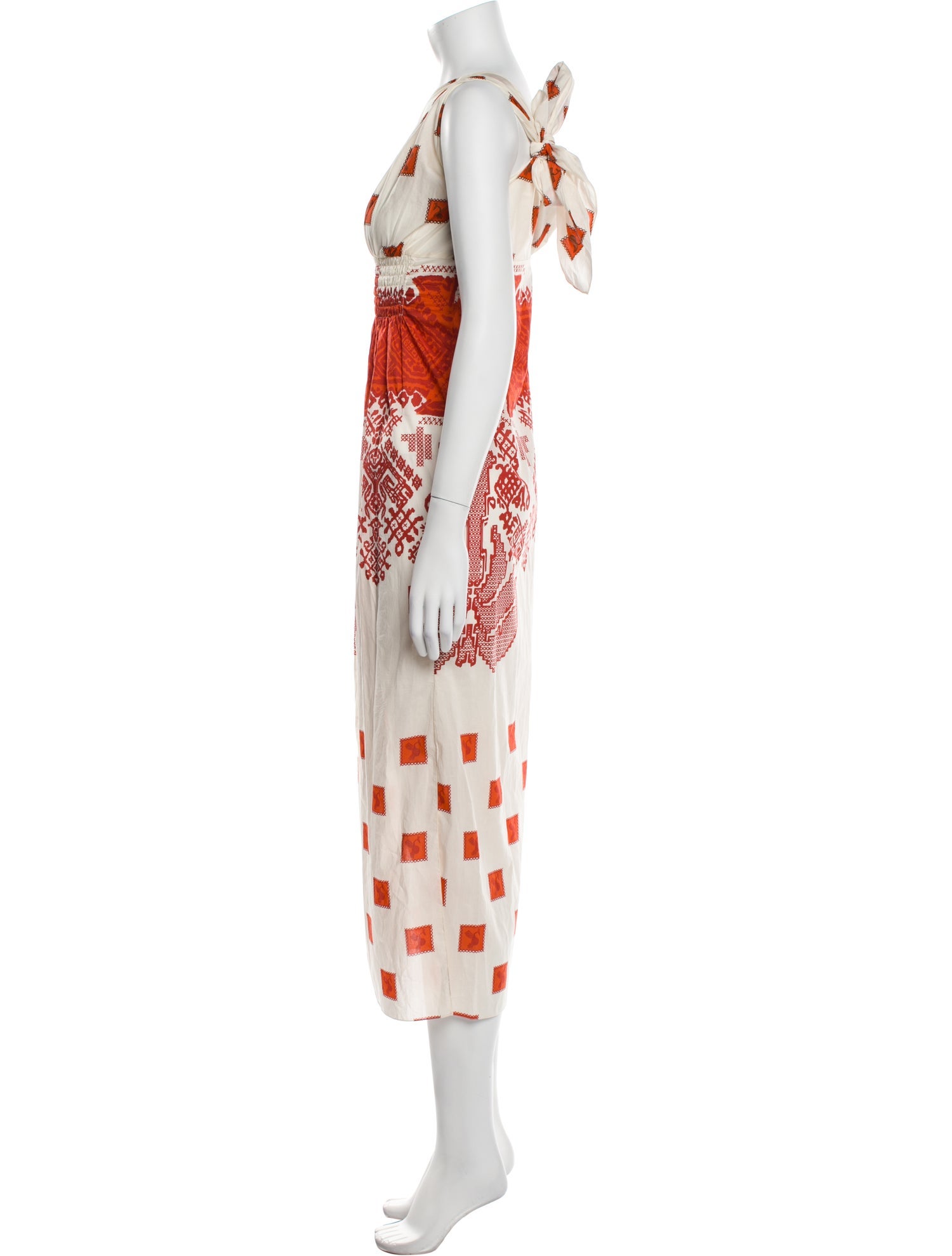 Johanna Ortiz Printed Knee-Length Dress
