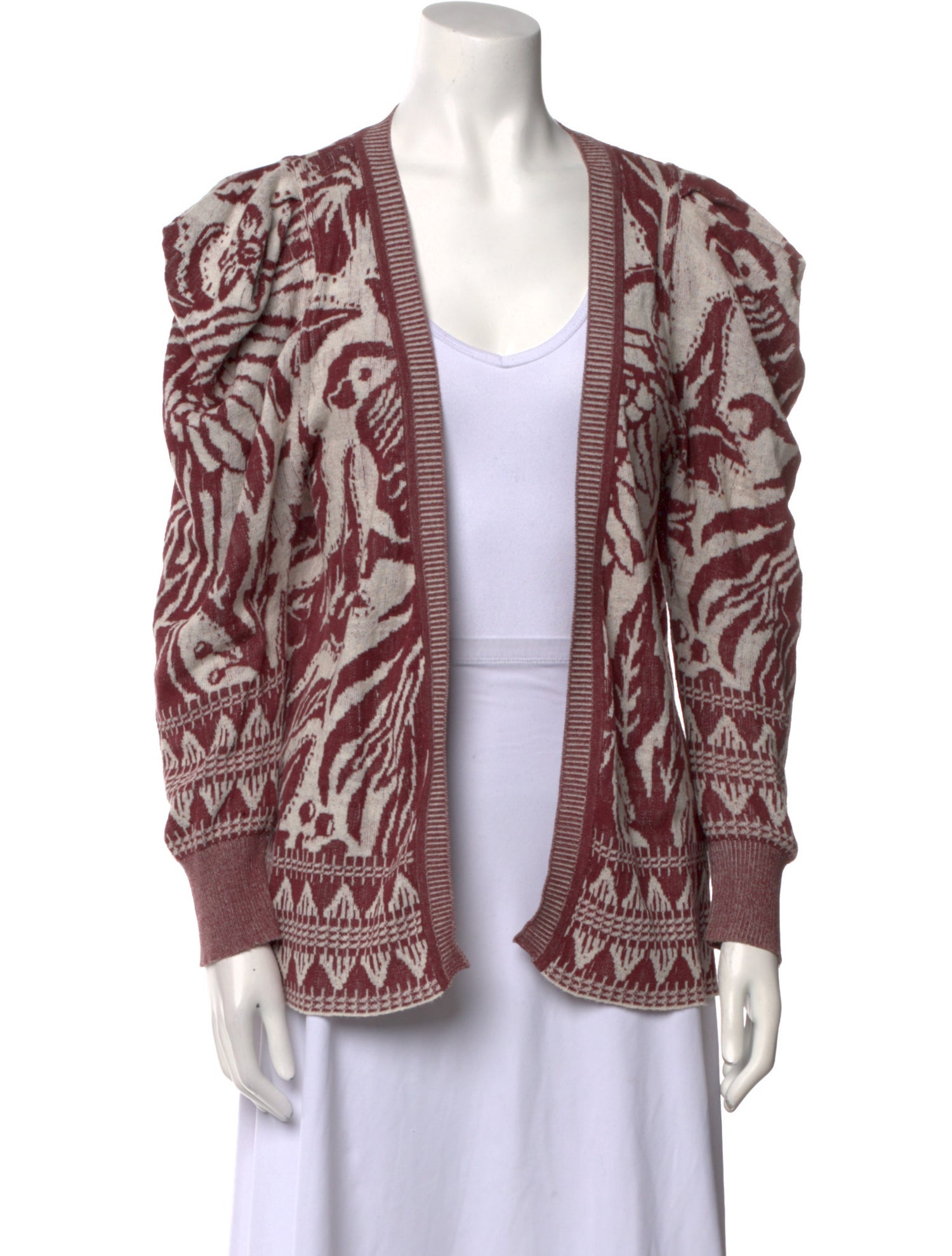 Johanna Ortiz Printed Open Front Sweater