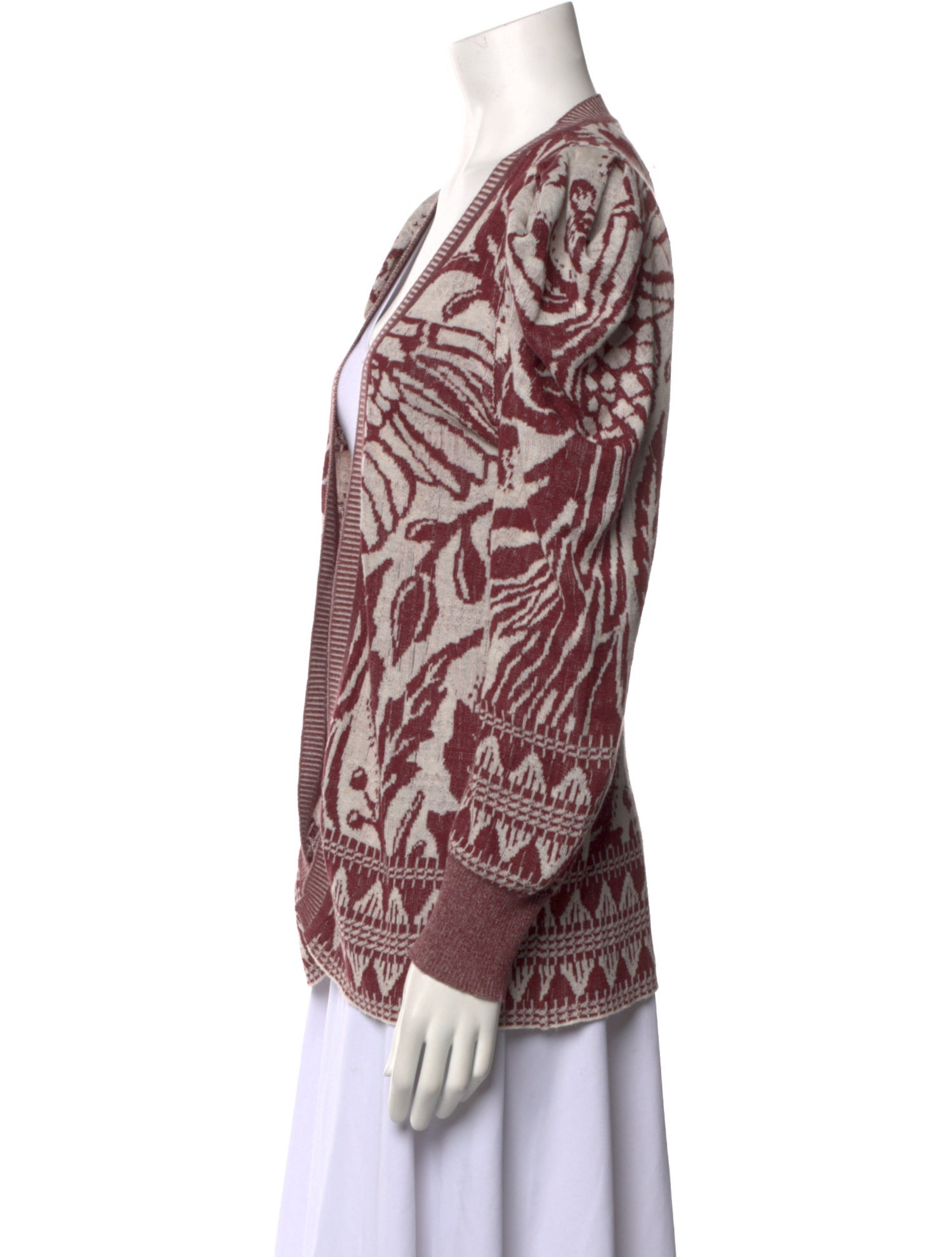Johanna Ortiz Printed Open Front Sweater