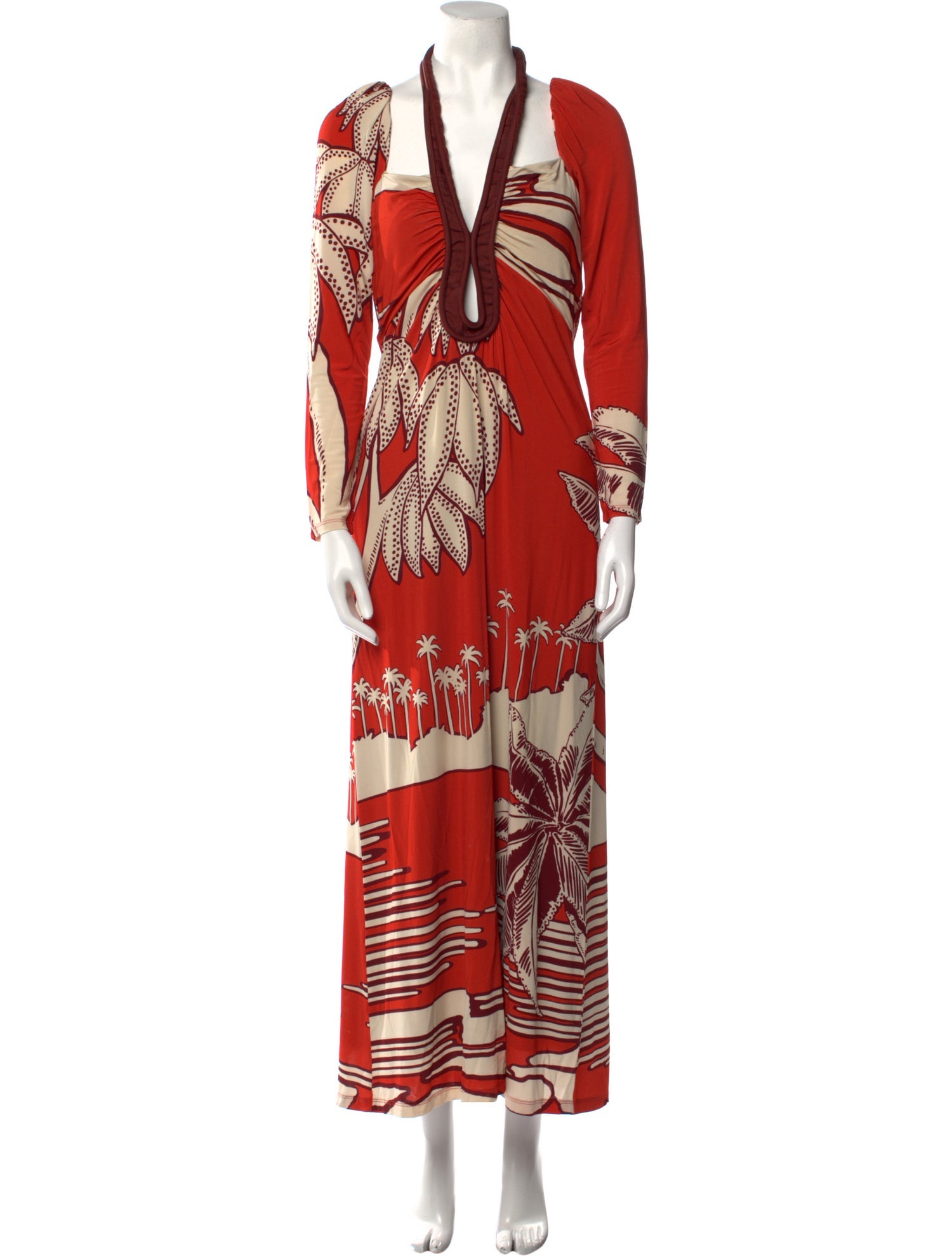Johanna Ortiz Printed Long Dress