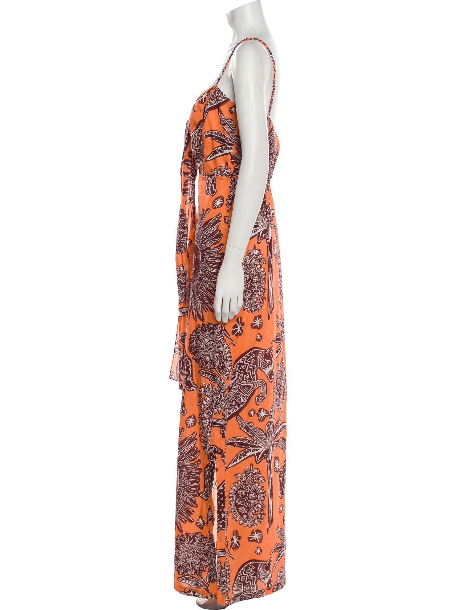 Johanna Ortiz Printed Long Dress w/ Tags
