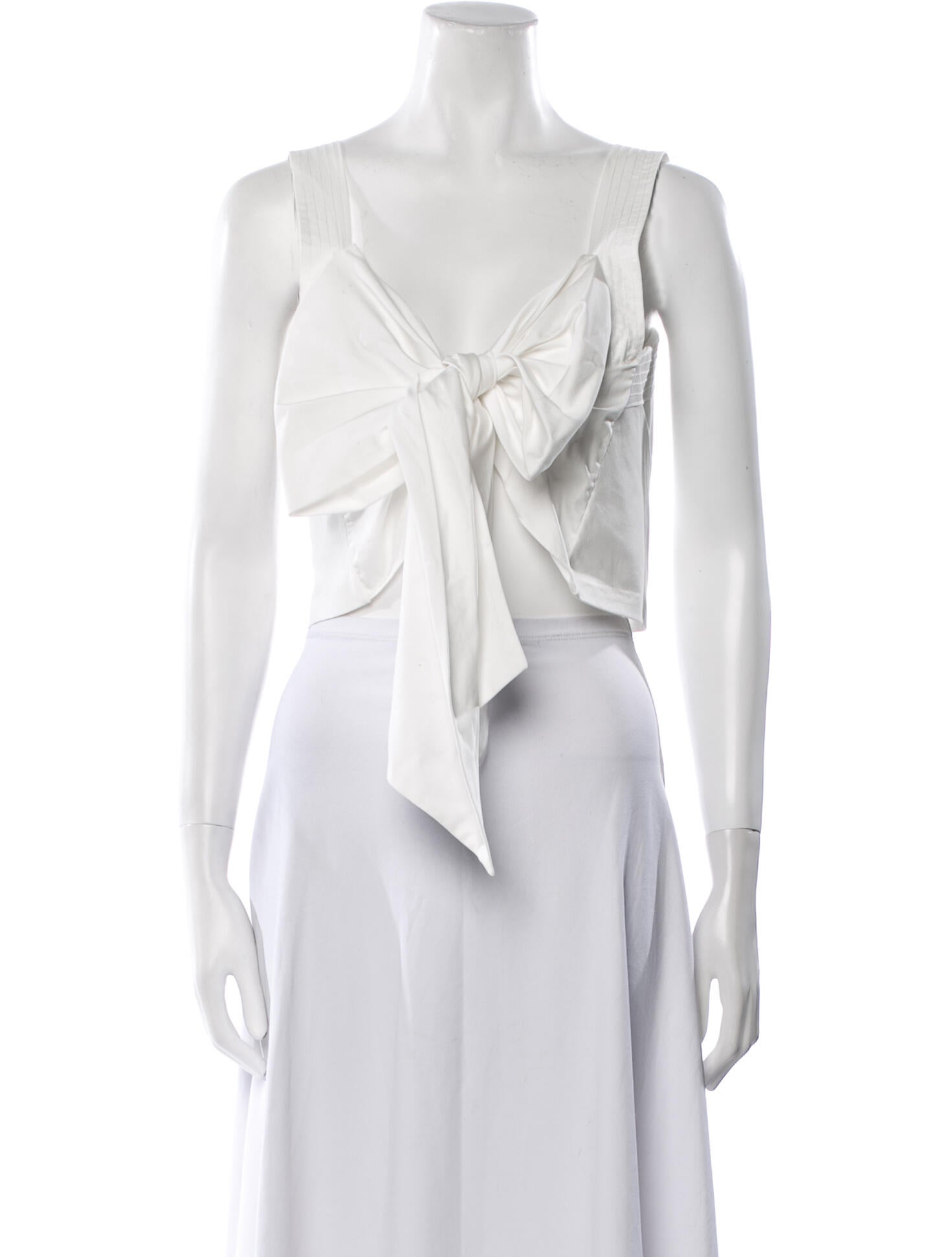 Johanna Ortiz V-Neck Sleeveless Crop Top