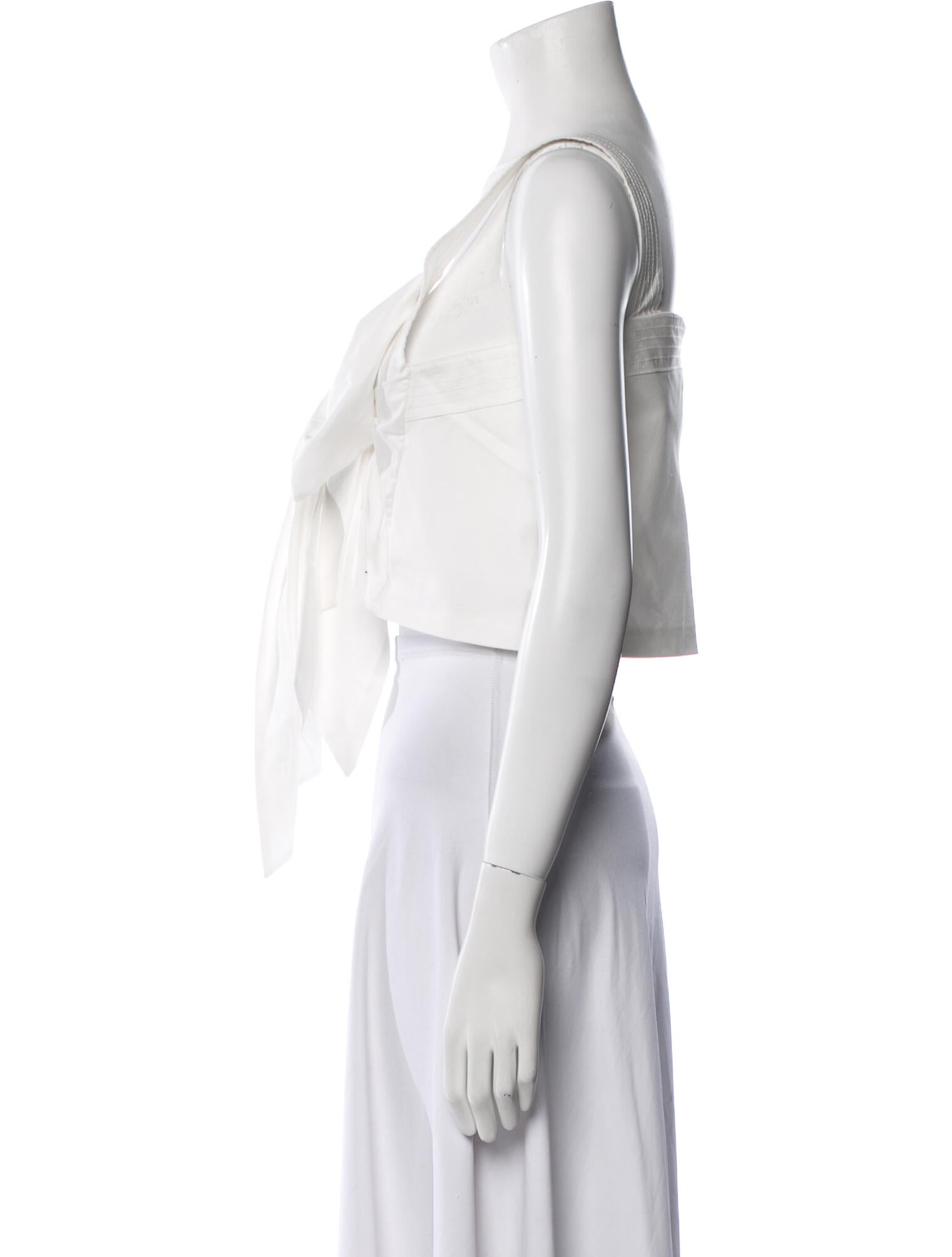 Johanna Ortiz V-Neck Sleeveless Crop Top