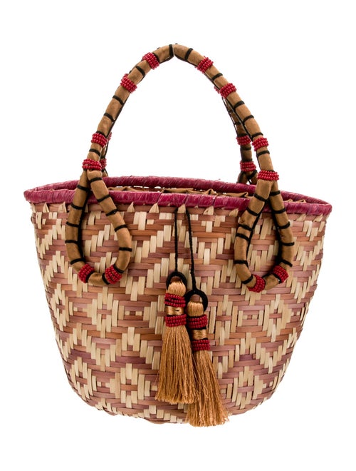 Johanna Ortiz Raffia Bucket Bag