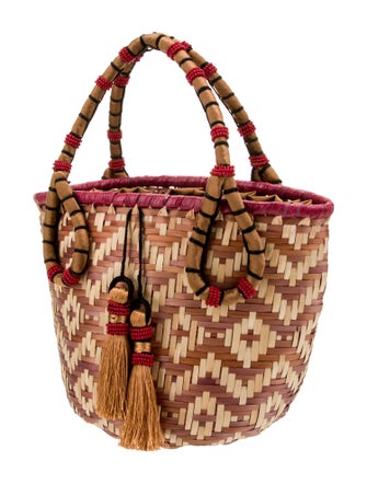 Johanna Ortiz Raffia Bucket Bag
