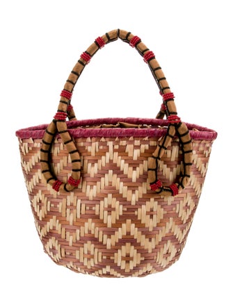 Johanna Ortiz Raffia Bucket Bag