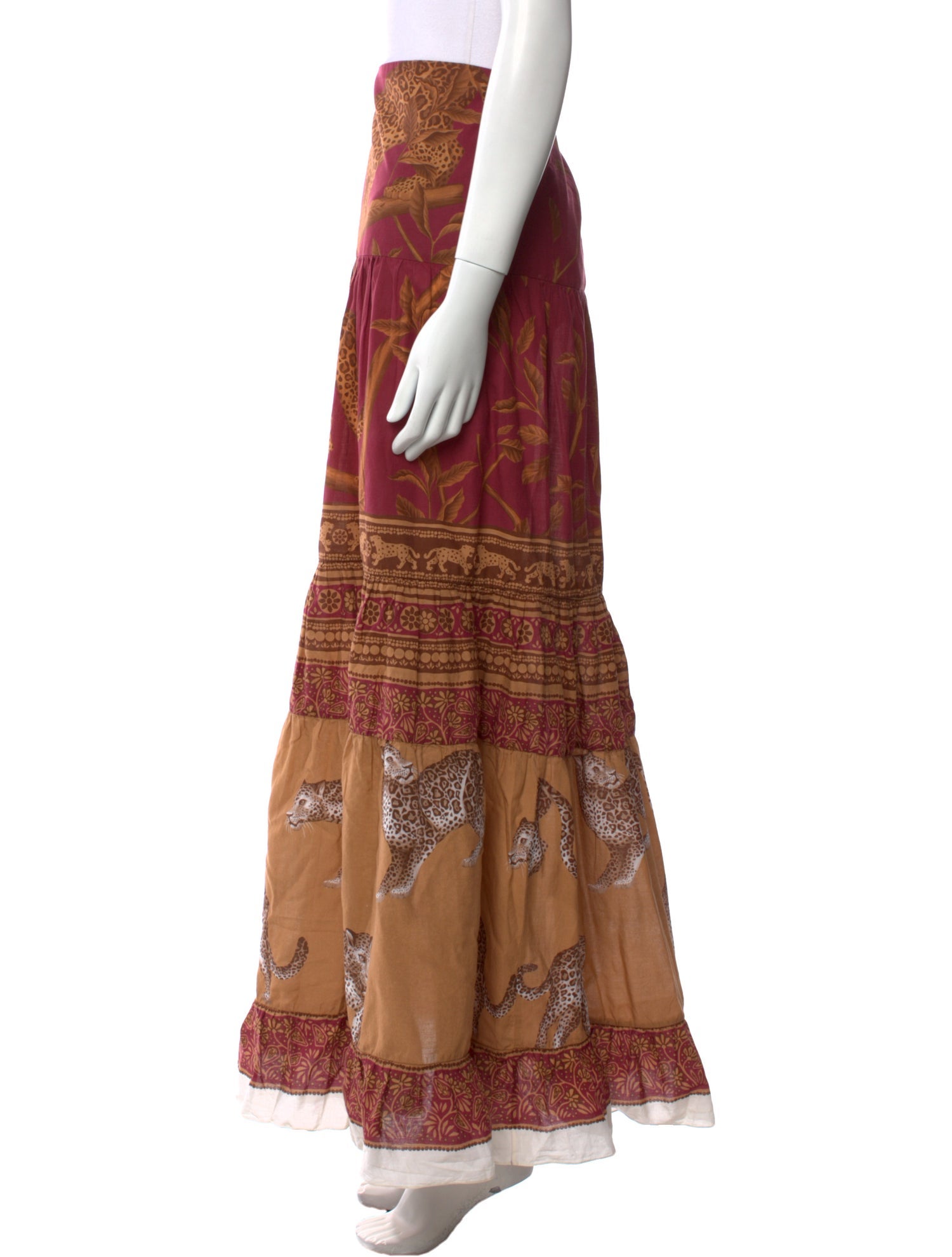 Johanna Ortiz Floral Print Long Skirt