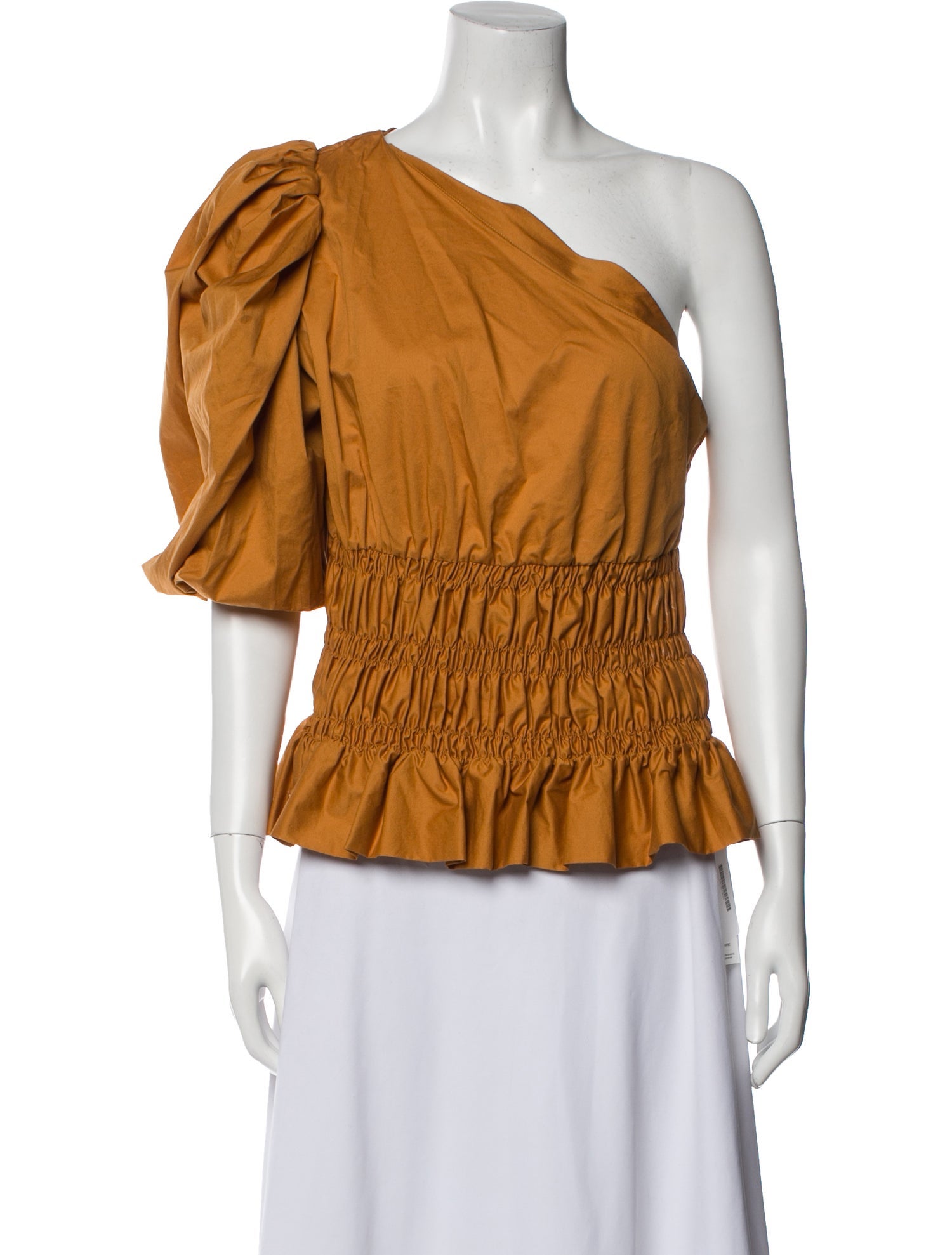 Johanna Ortiz One-Shoulder Three-Quarter Sleeve Blouse