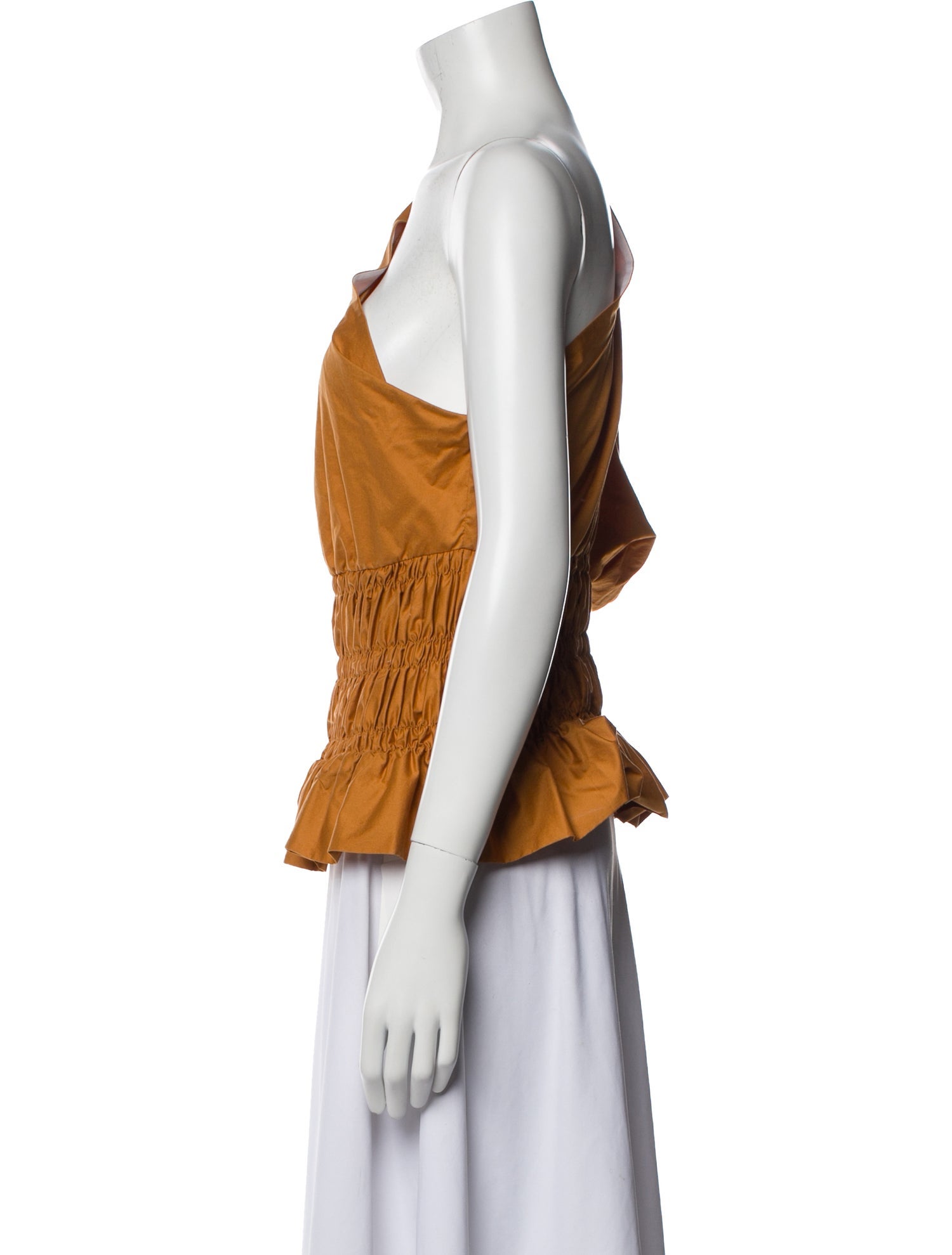 Johanna Ortiz One-Shoulder Three-Quarter Sleeve Blouse