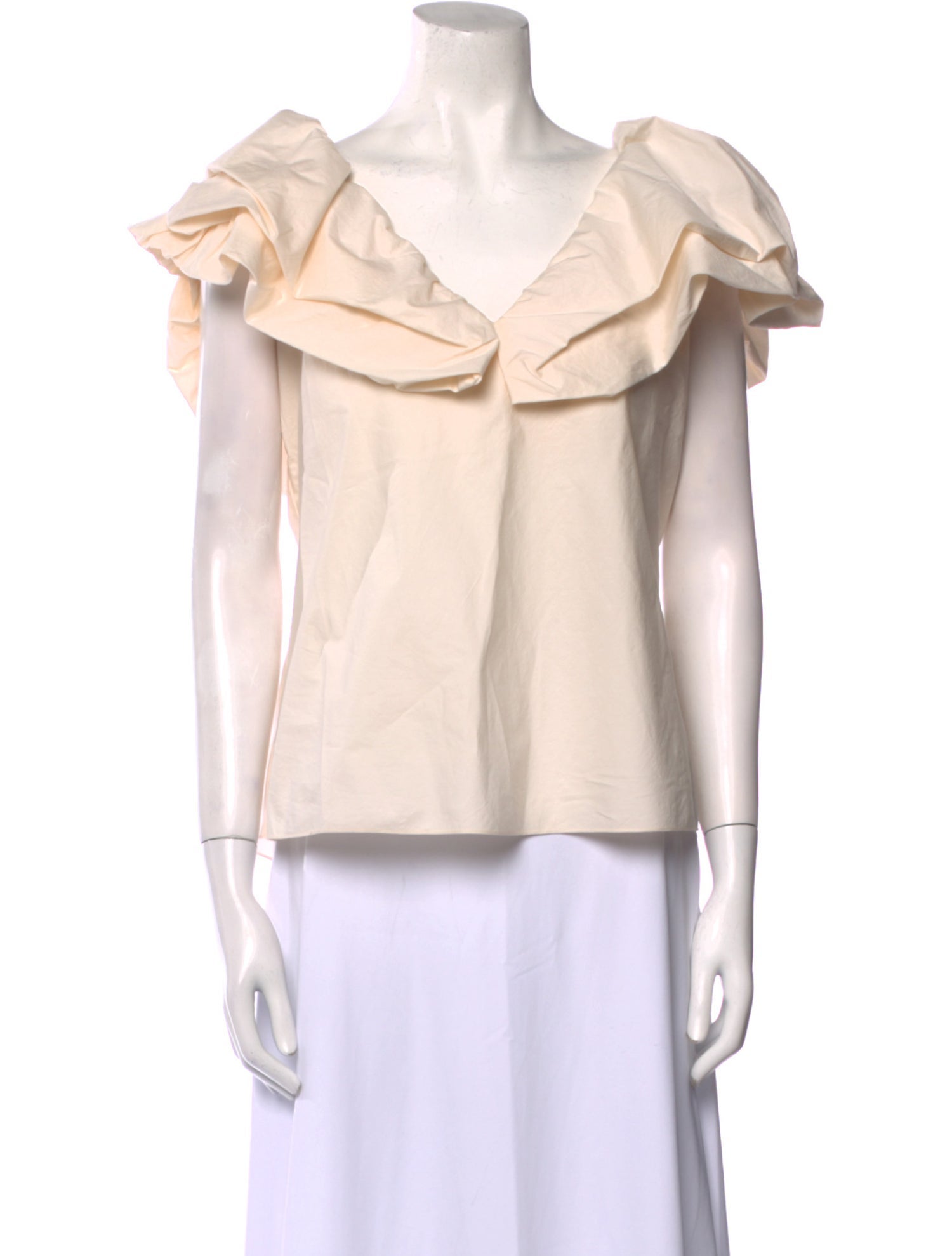 Johanna Ortiz V-Neck Short Sleeve Blouse