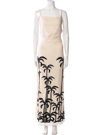 Johanna Ortiz Linen Long Dress