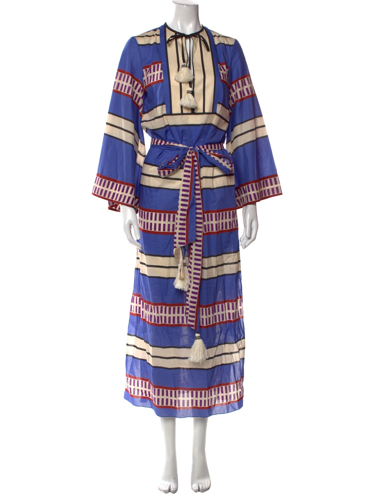 Johanna Ortiz Striped Long Dress