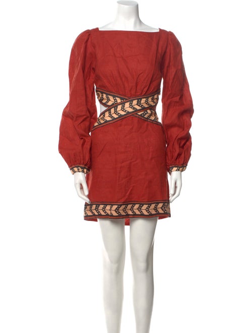 Johanna Ortiz Linen Knee-Length Dress