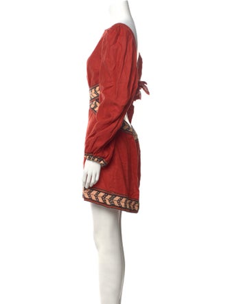 Johanna Ortiz Linen Knee-Length Dress