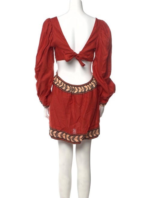 Johanna Ortiz Linen Knee-Length Dress